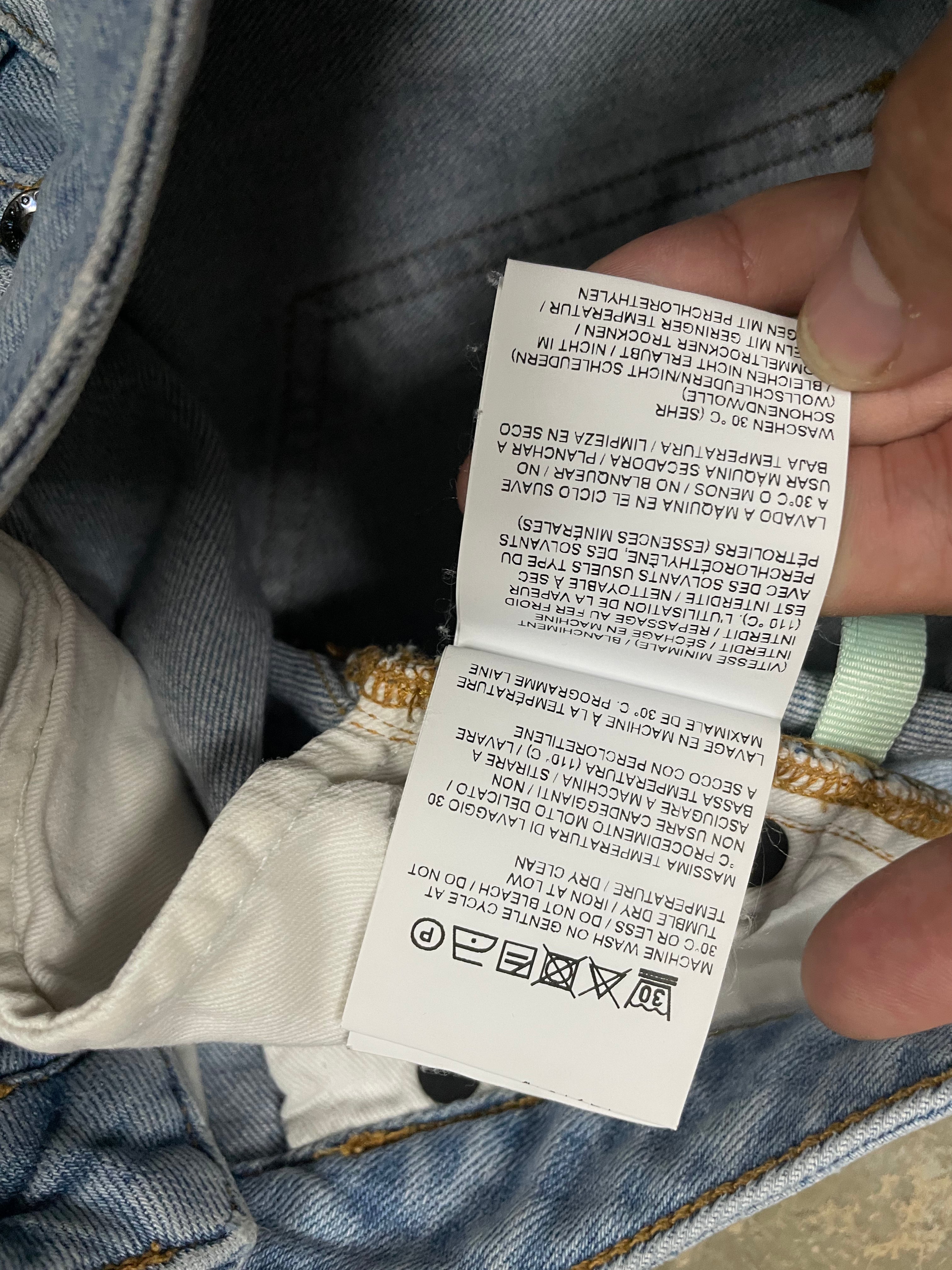 Off-White Jeans Light Wash Baby Blue 26 Used