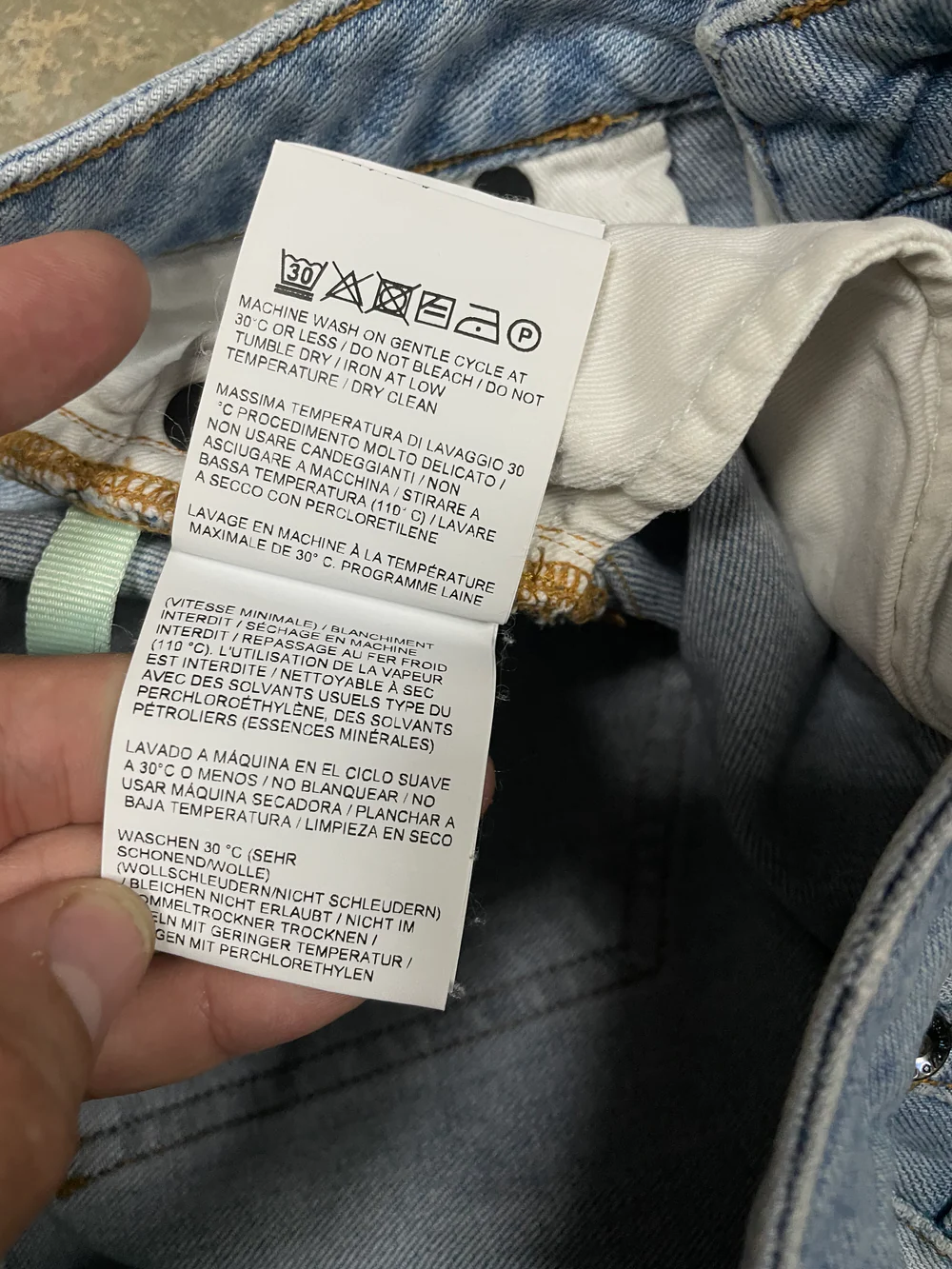 Off-White Light Wash & Baby Blue Jeans