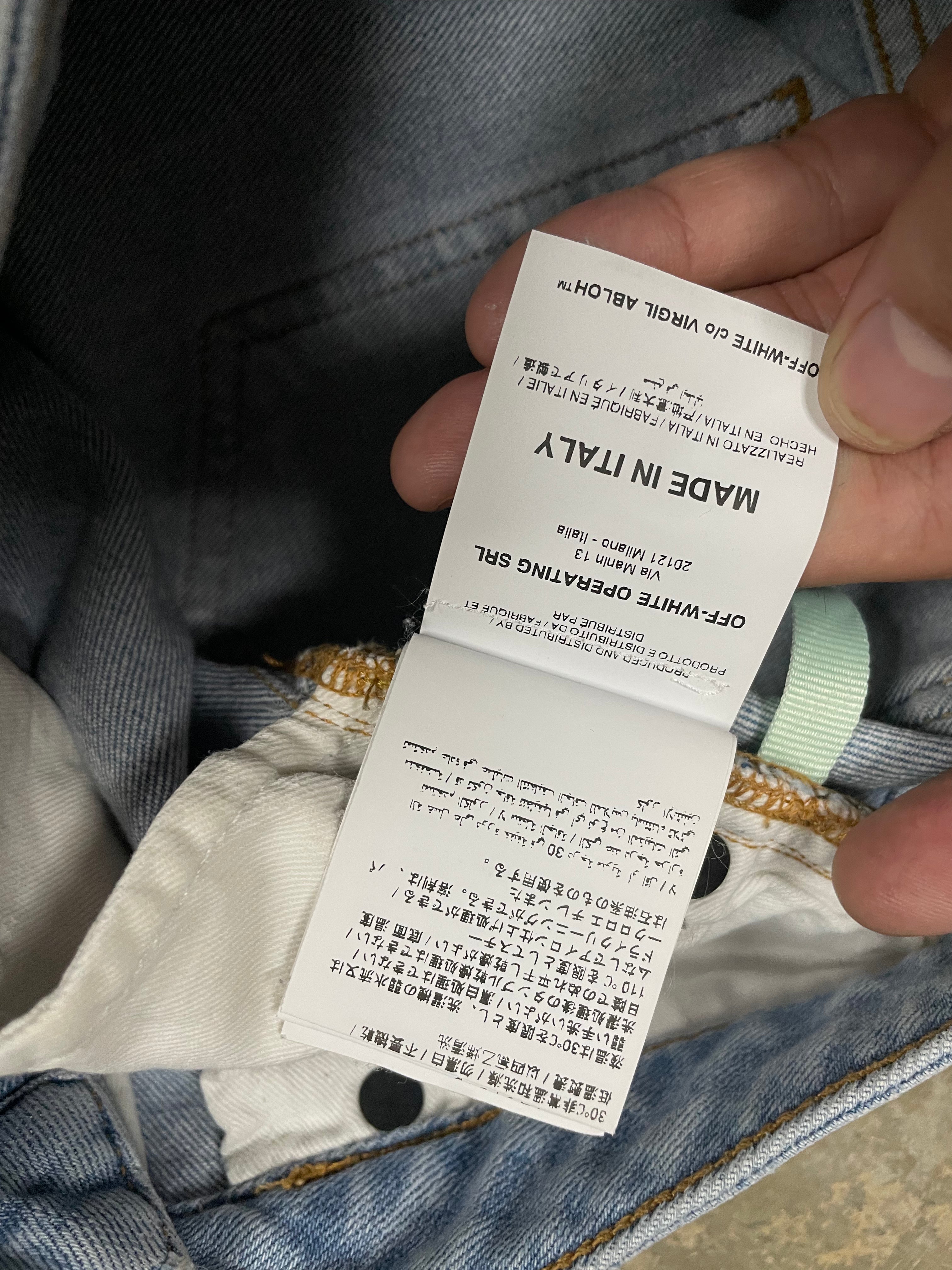 Off-White Jeans Light Wash Baby Blue 26 Used