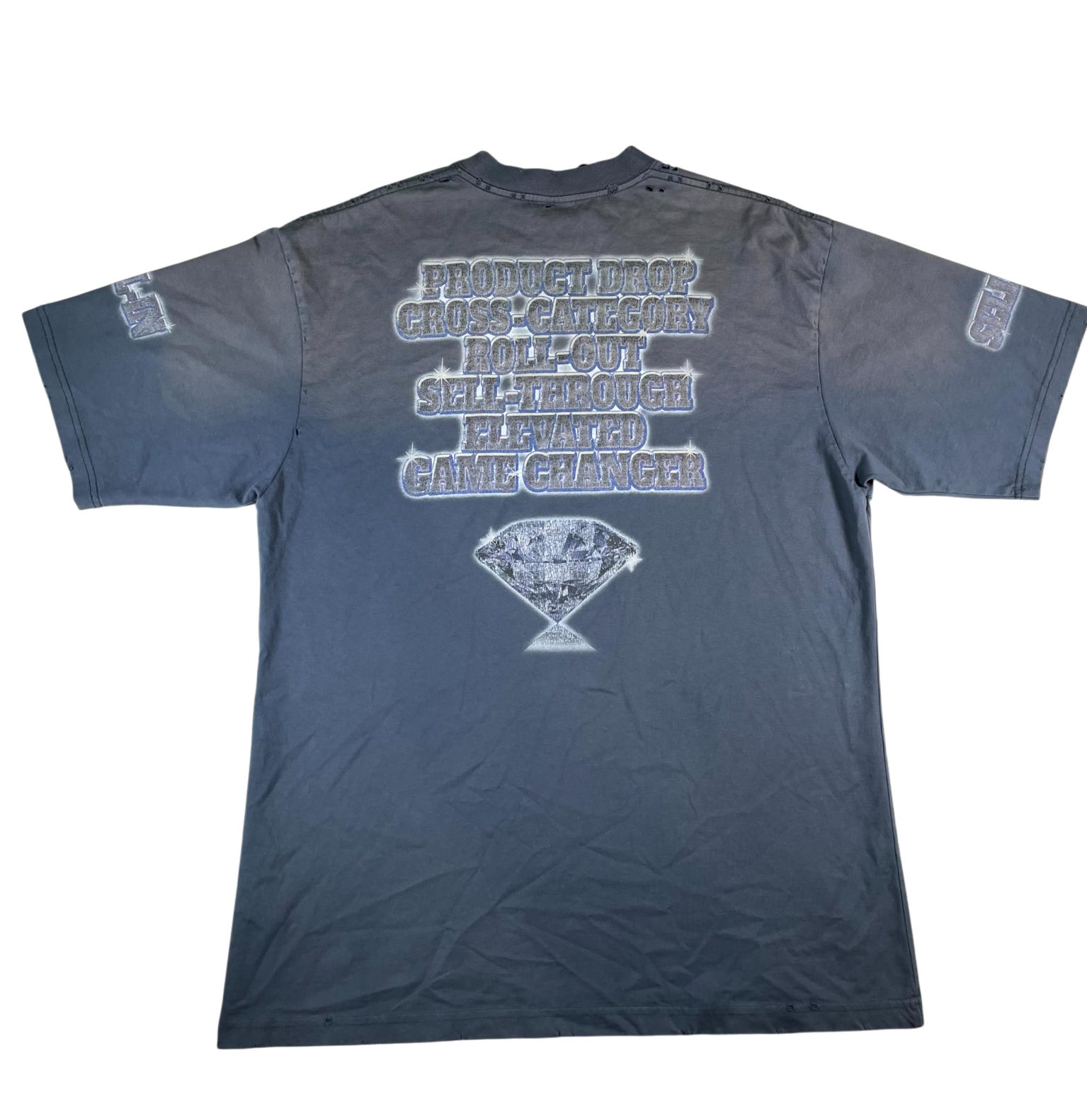 Balenciaga See Now Buy Now Blue Tee