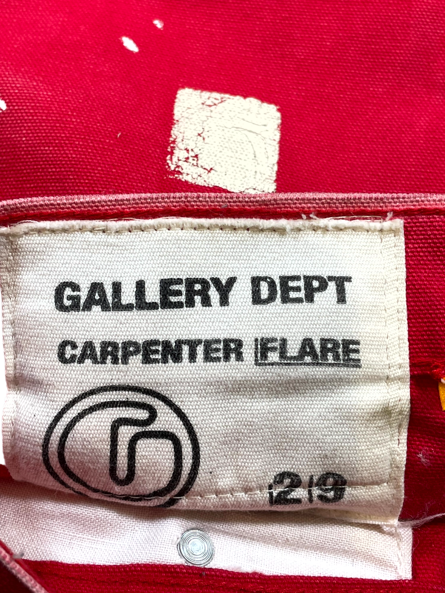 Gallery Dept Flare Paint Splatter Red Jeans