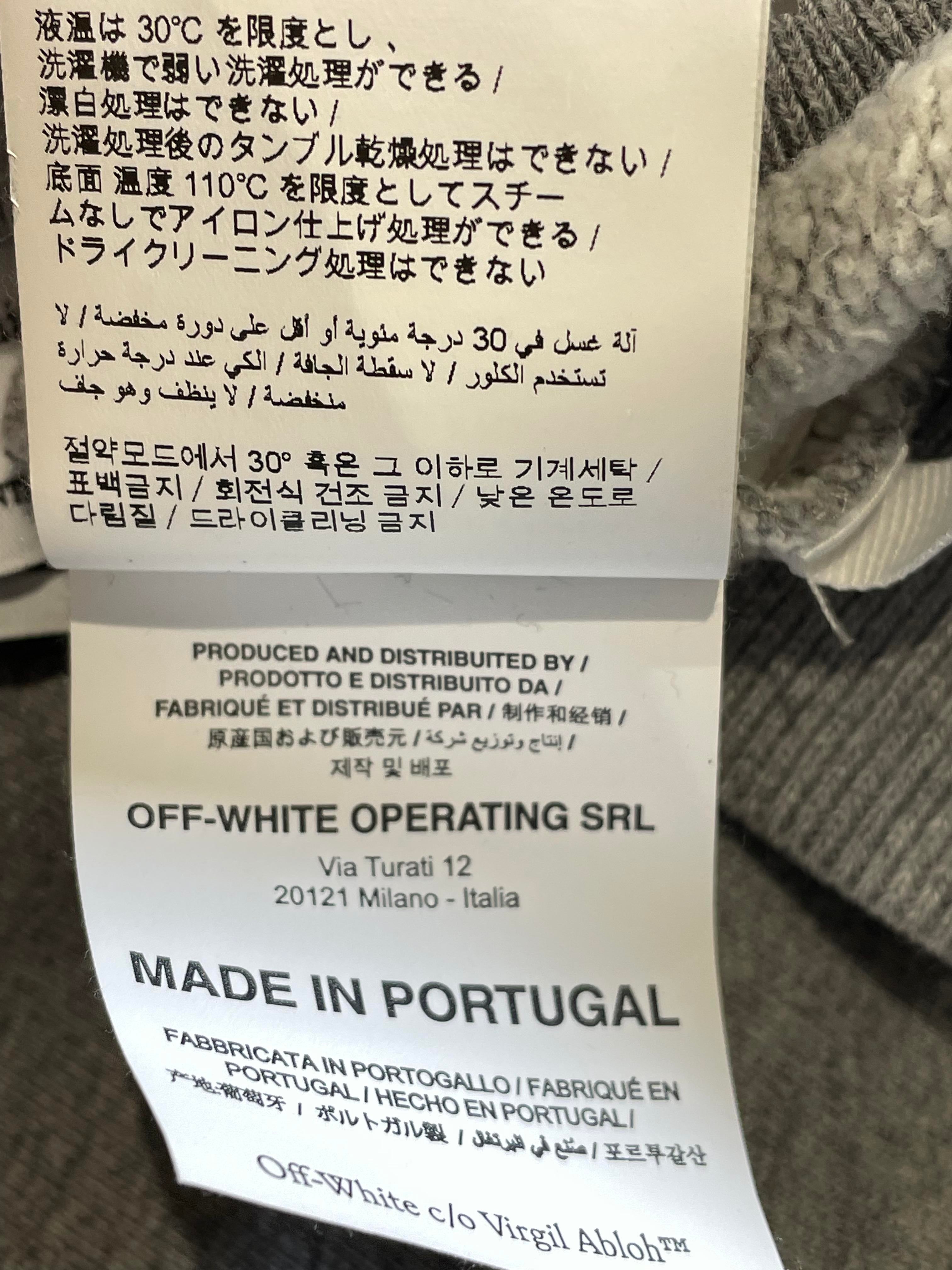 Off White Liquid Arrows Grey & Blue Hoodie