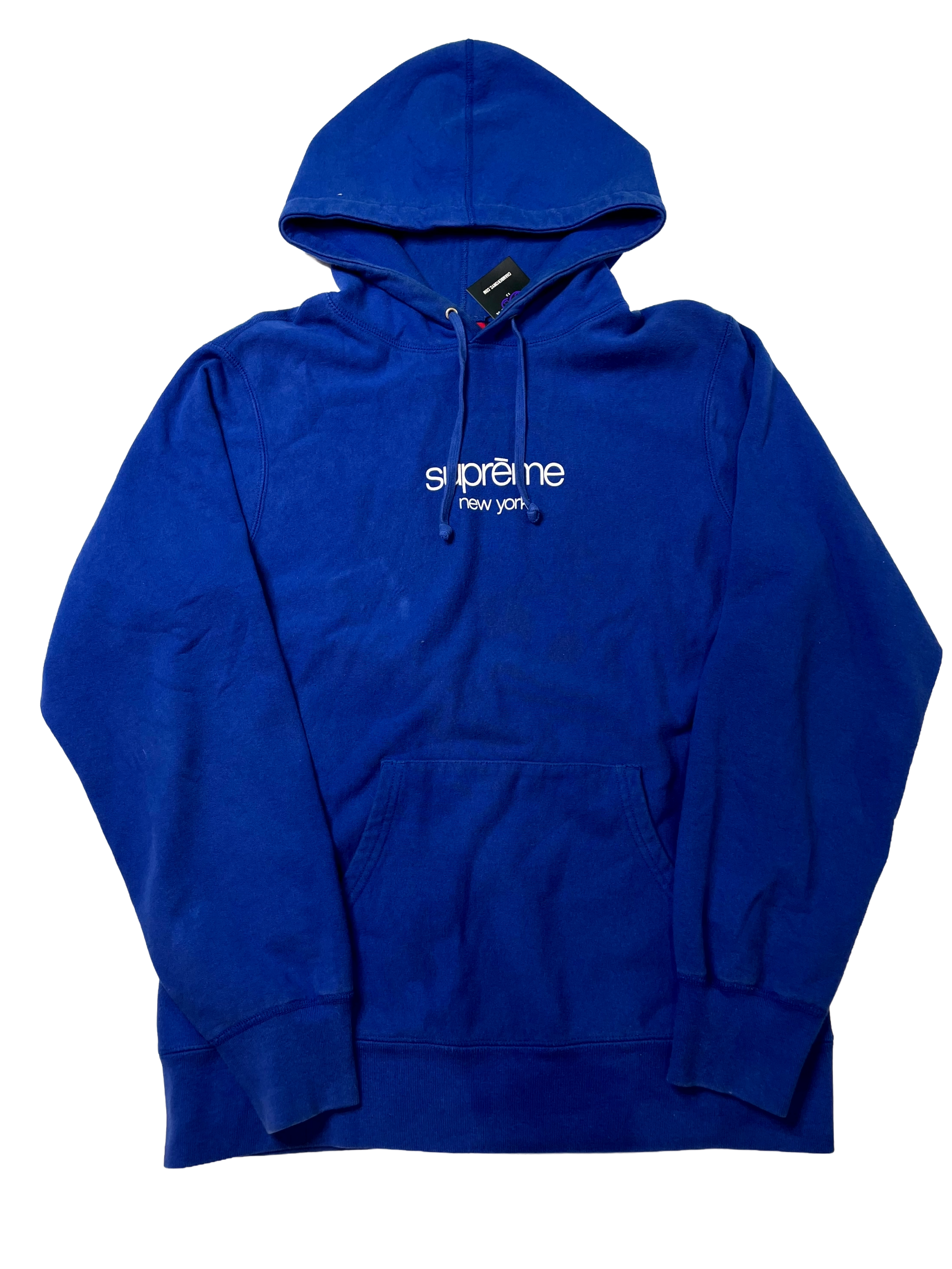 Supreme Classic Logo Blue Hoodie