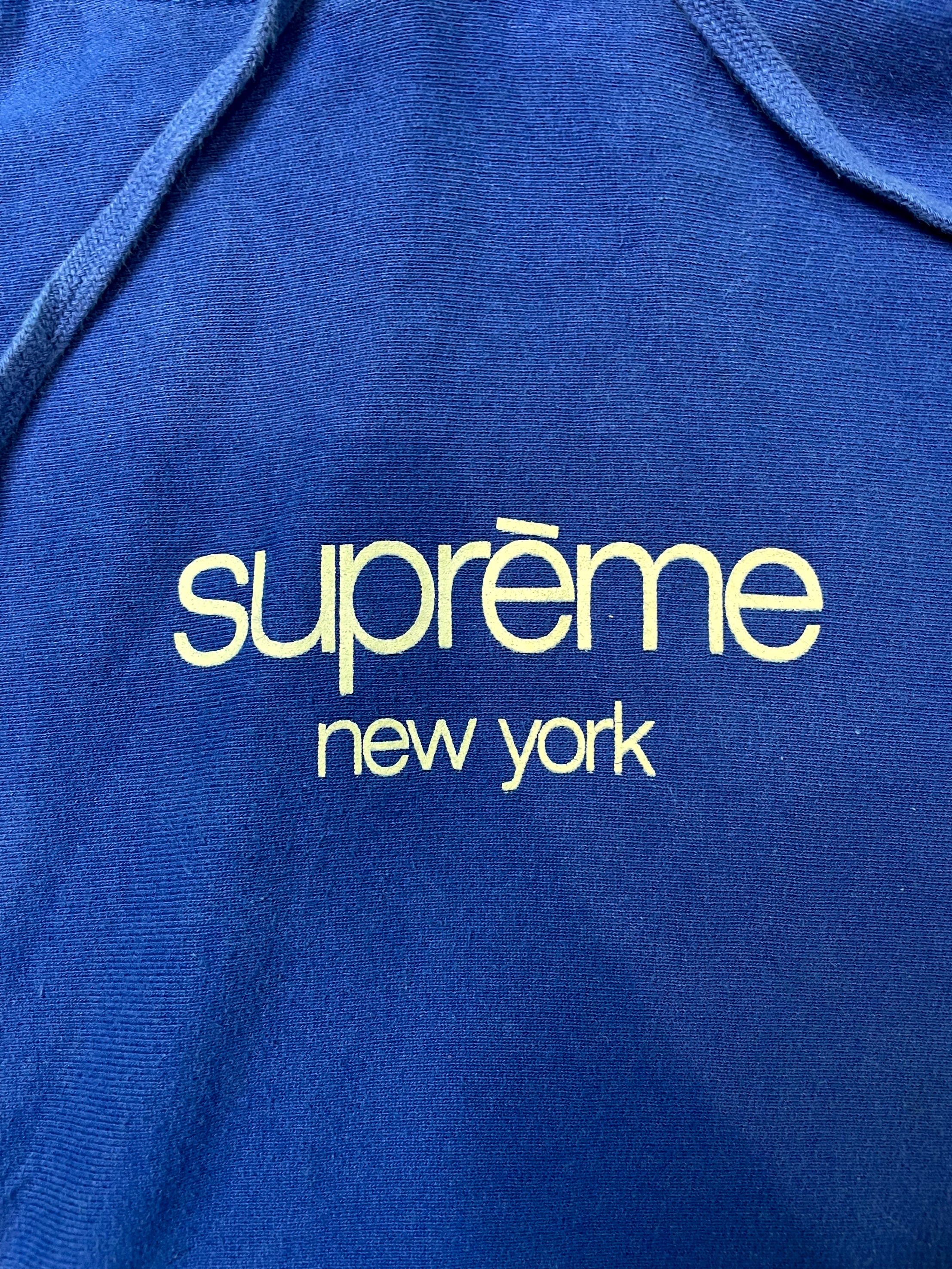 Supreme Classic Logo Blue Hoodie