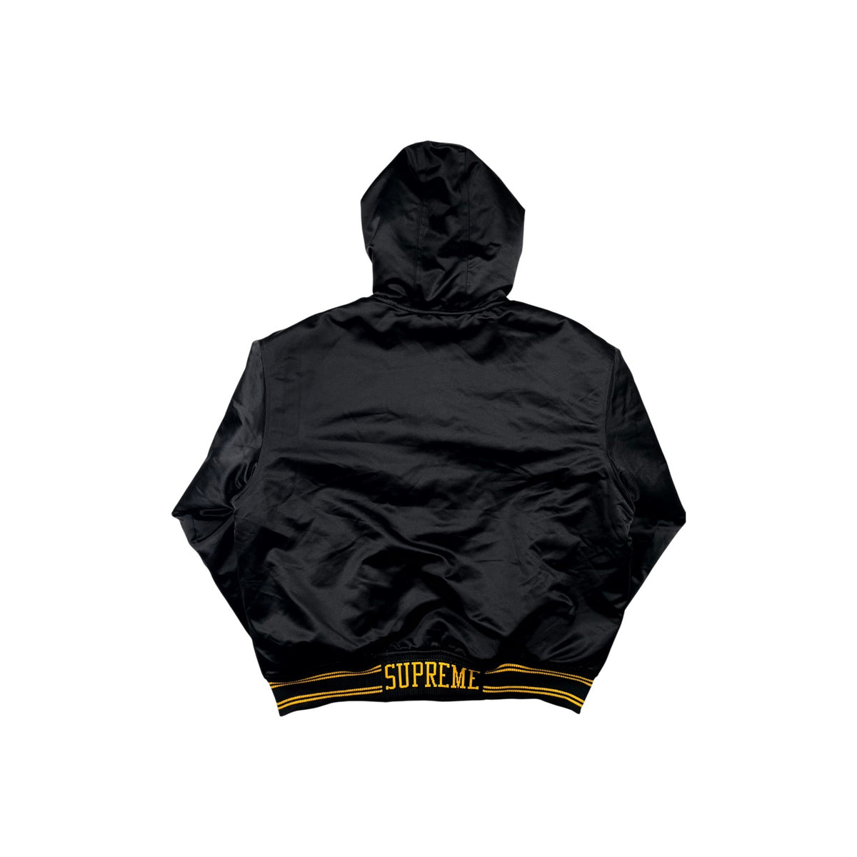 Supreme Mitchell & Ness Satin Black Varsity Jacket