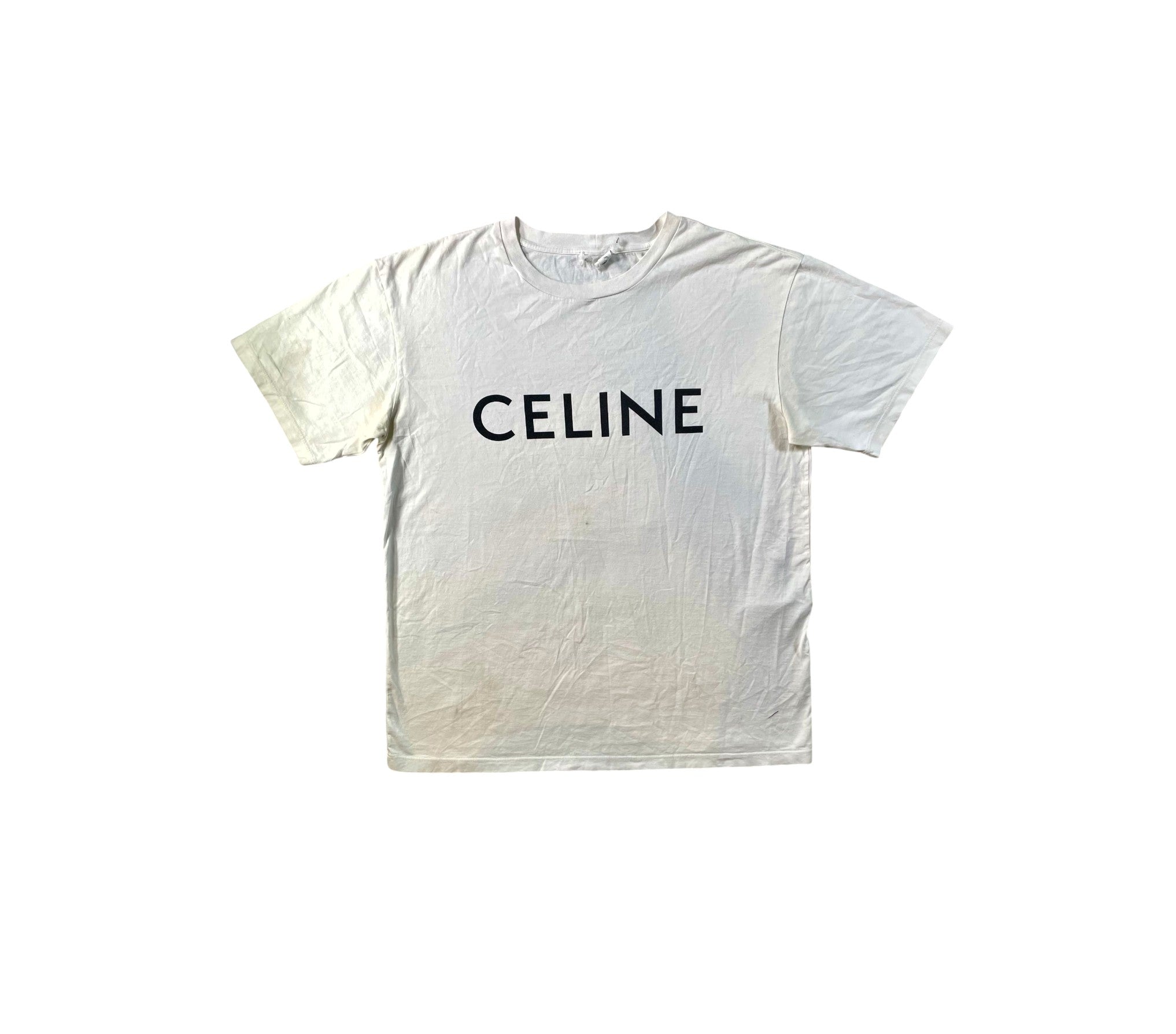 Celine Spellout White & Black Tee