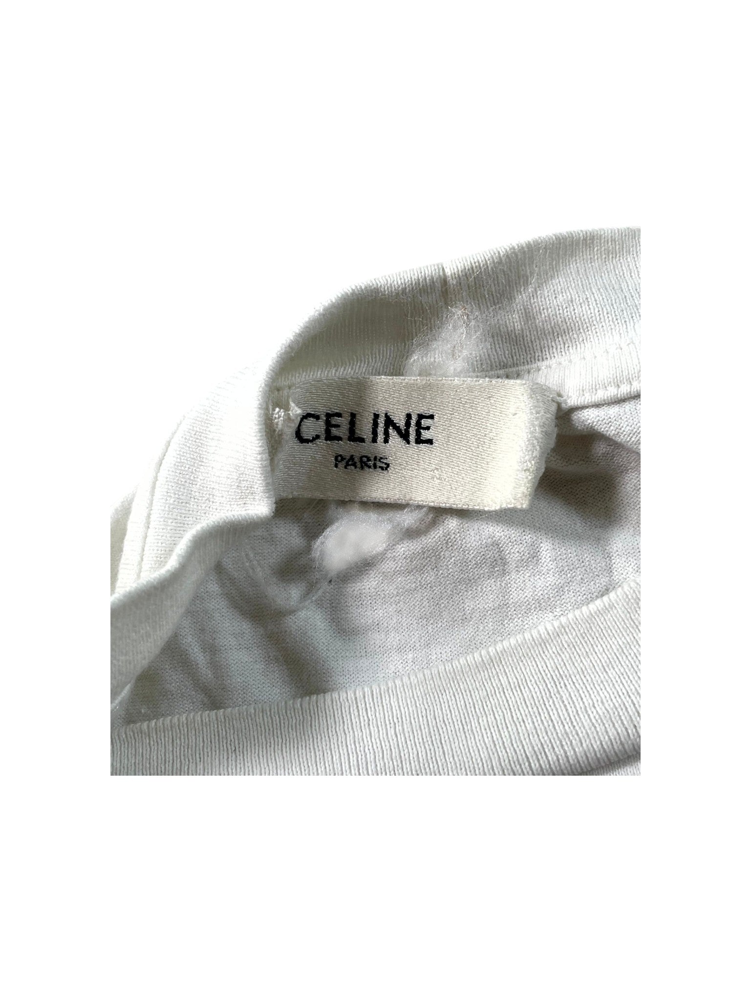 Celine Spellout White & Black Tee