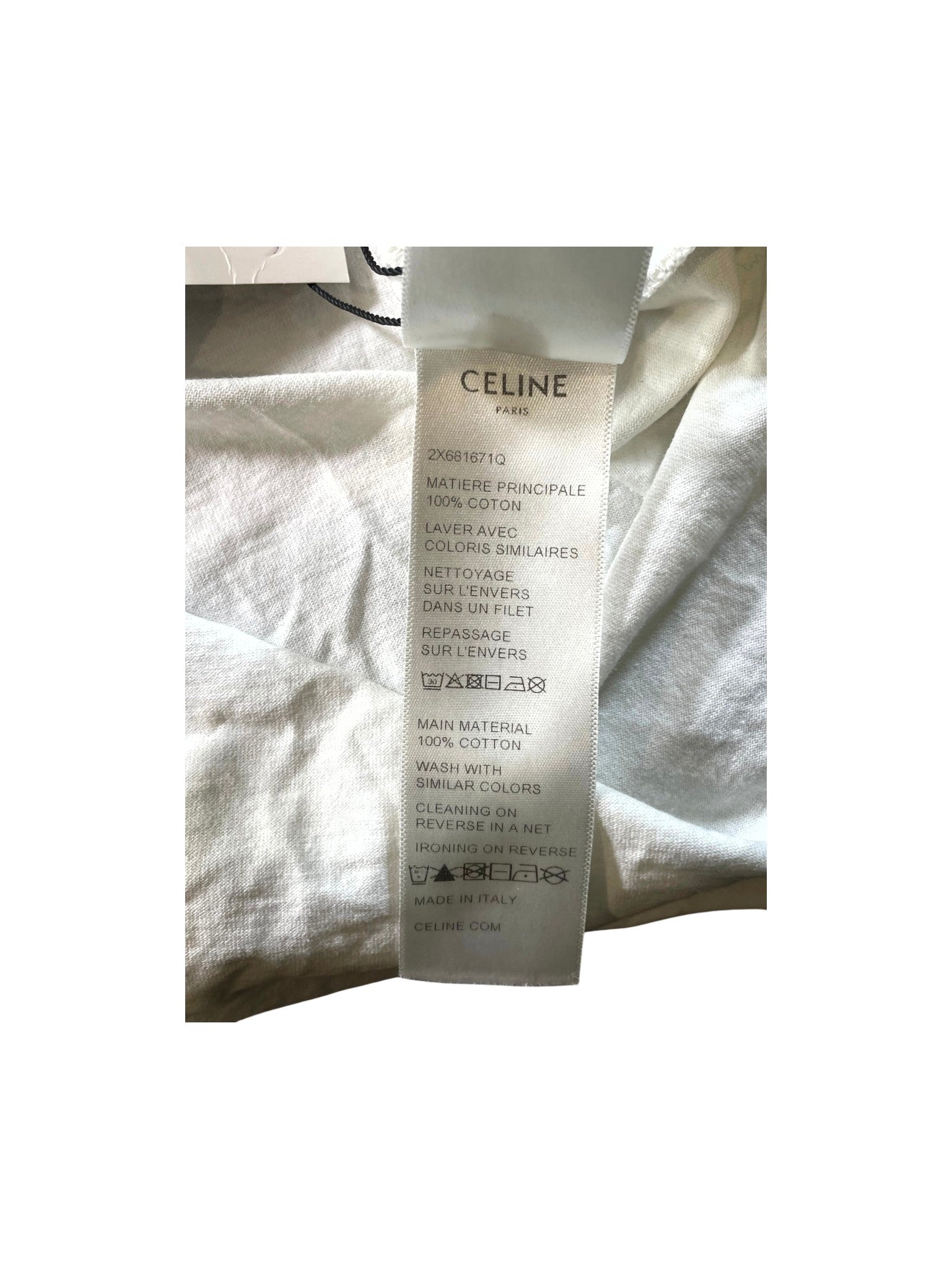 Celine Spellout White & Black Tee