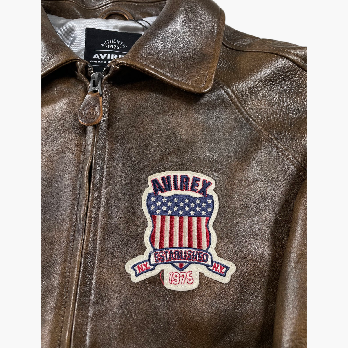 Avirex Brown Icon Varsity Jacket
