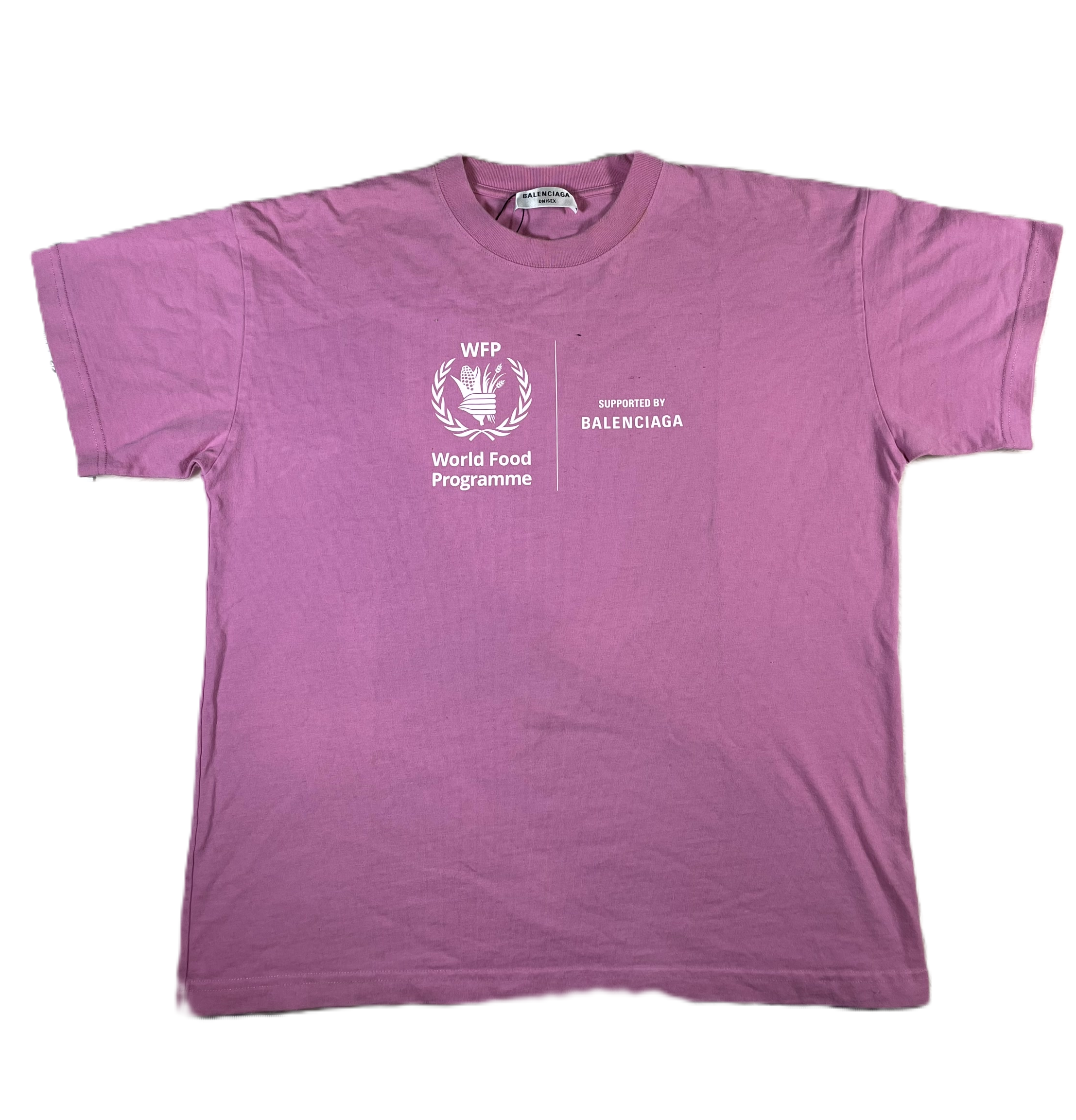 Balenciaga World Food Programme Pink Tee
