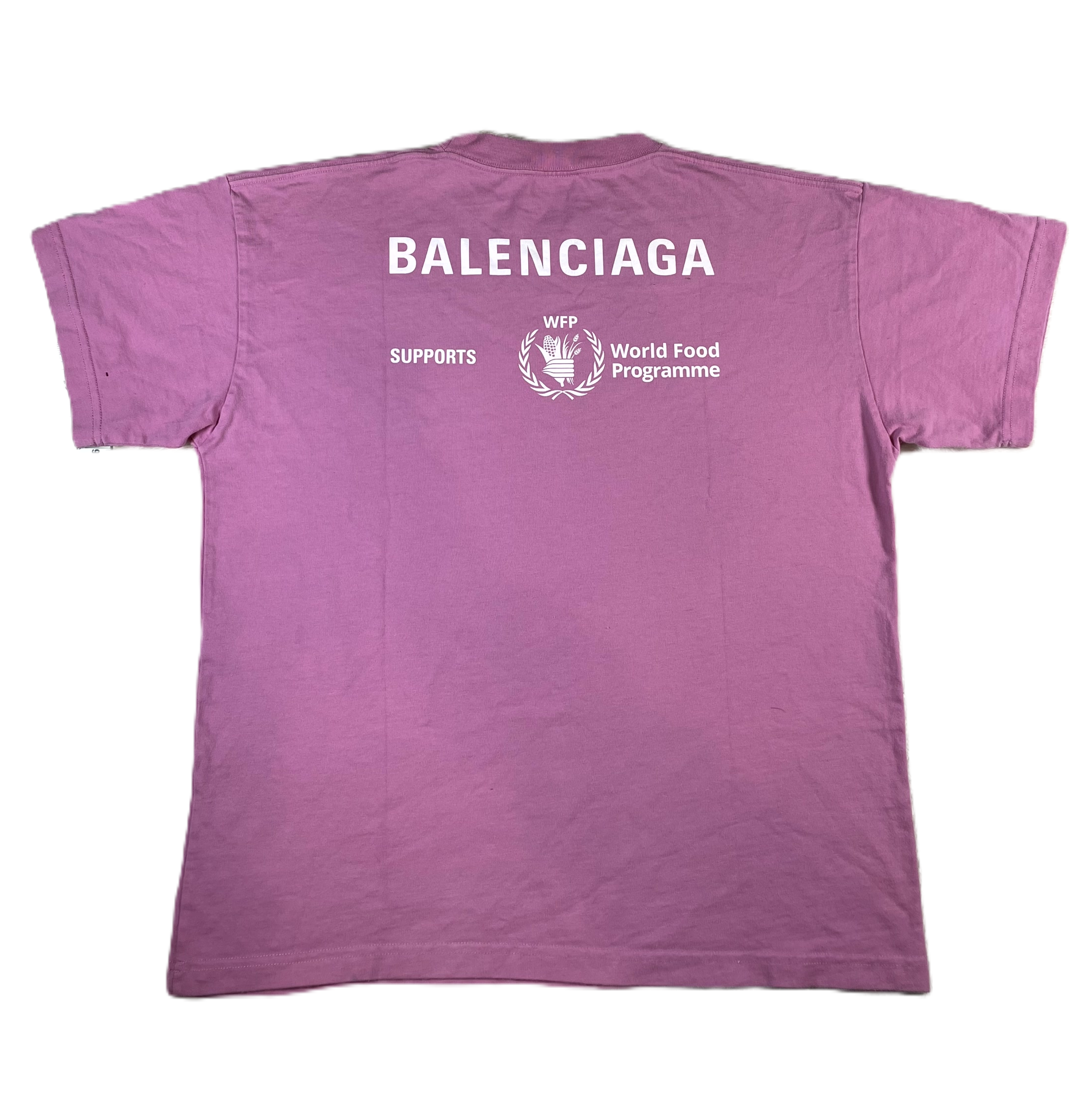 Balenciaga World Food Programme Pink Tee