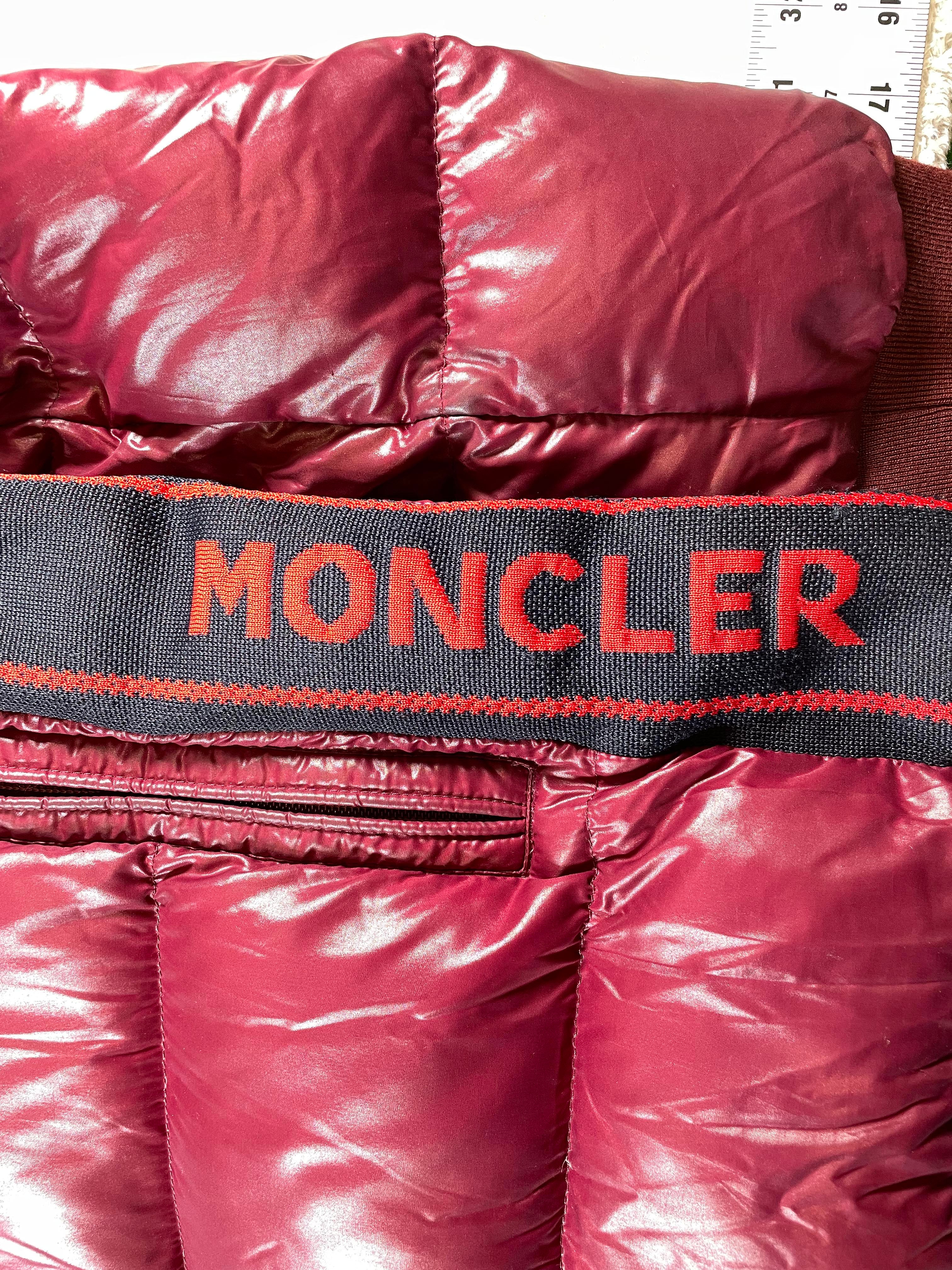 Moncler Lunetiere Burgundy Puffer Jacket