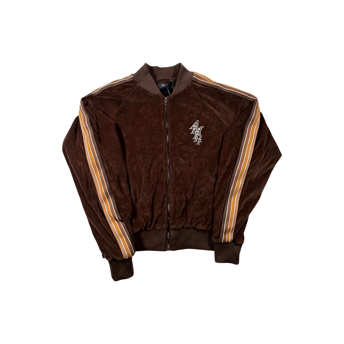 Amiri Stack Velour Jacket Brown XL New