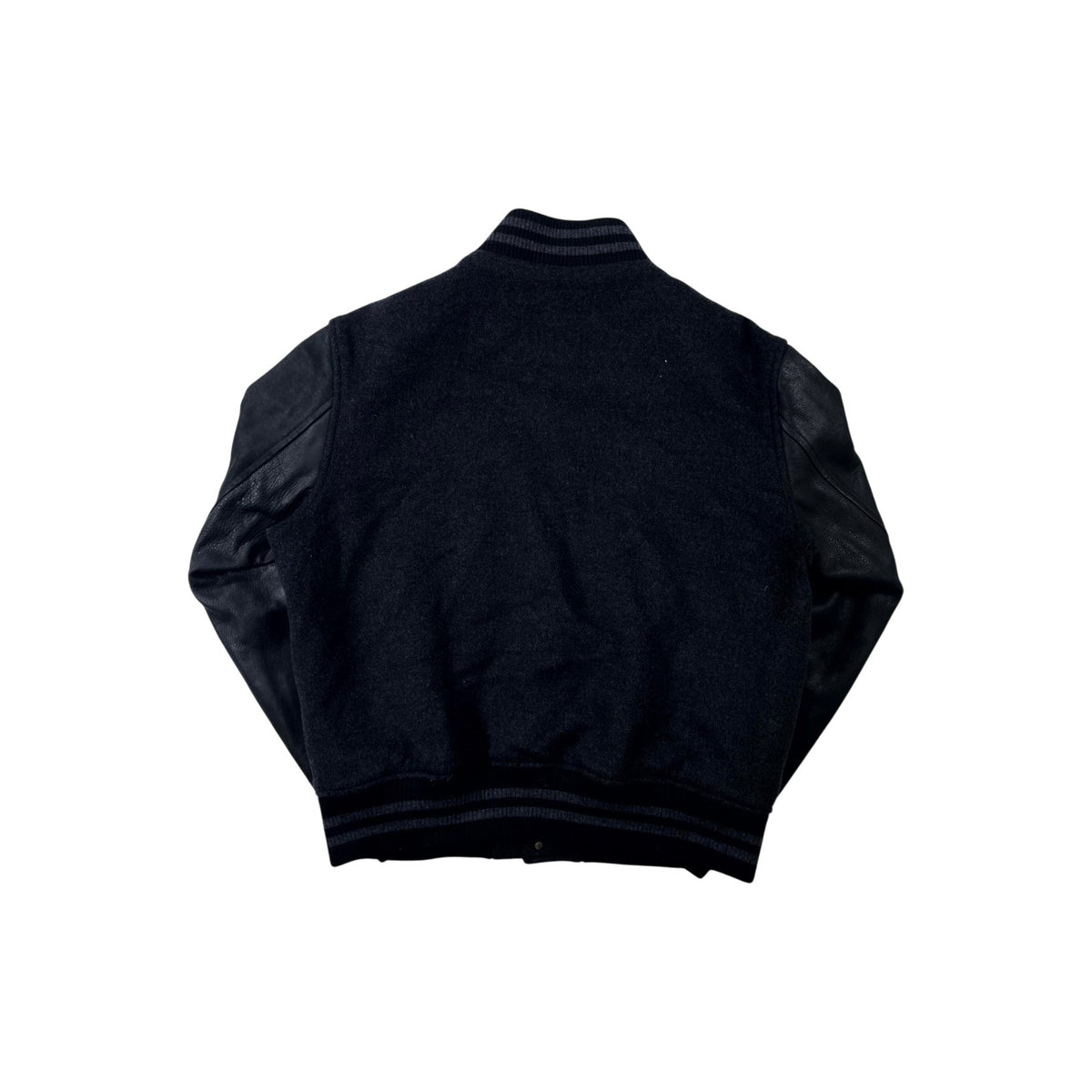 Louis Vuitton Embroidered Wool Logo Black Varsity Jacket