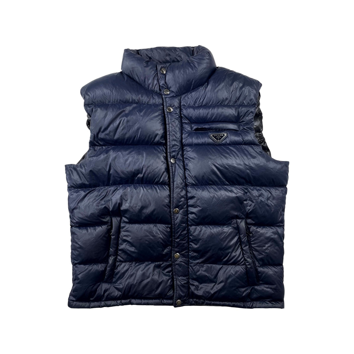 Prada Nylon Navy Puffer Vest