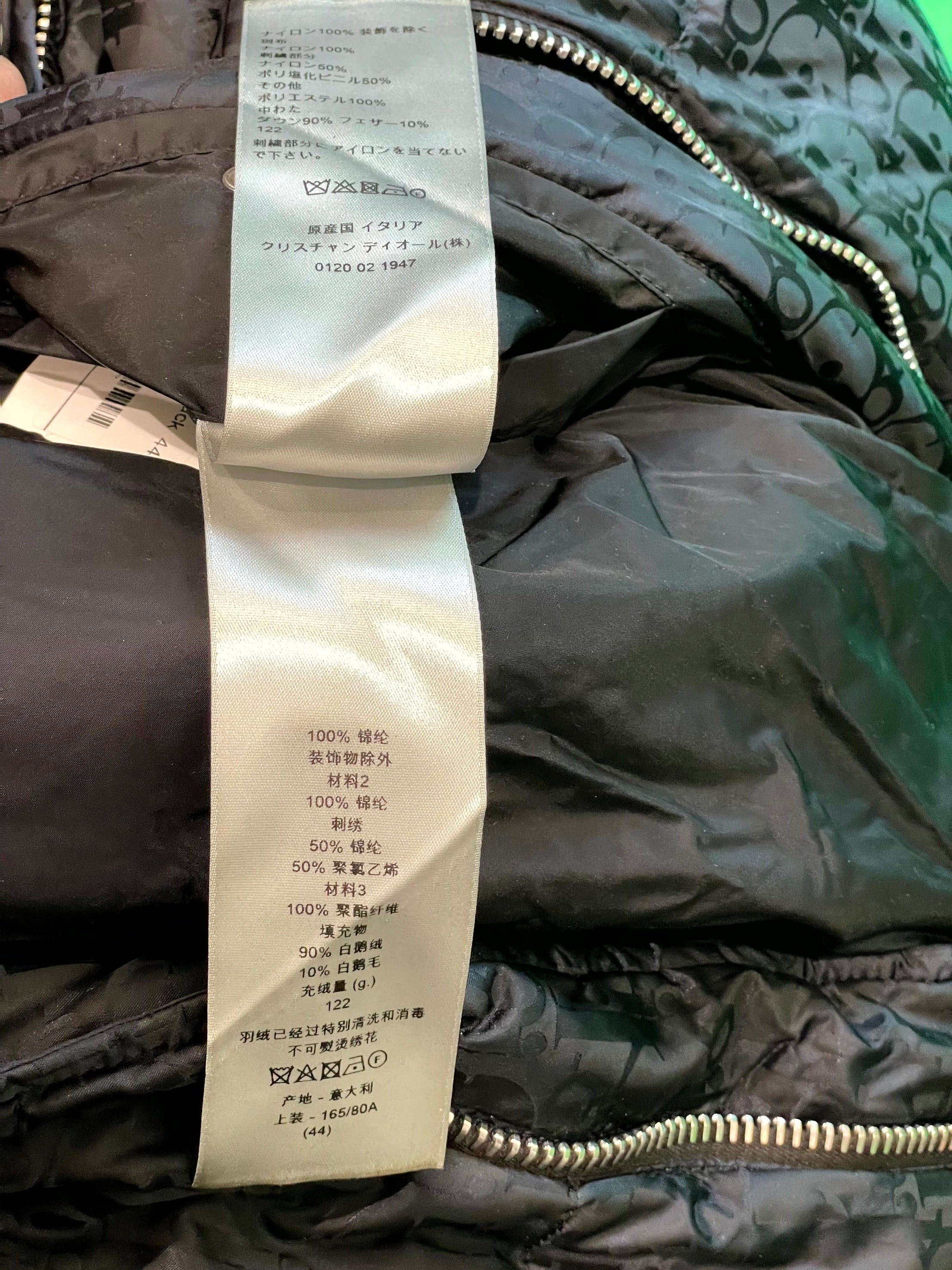 Dior Oblique Puffer Black Jacket