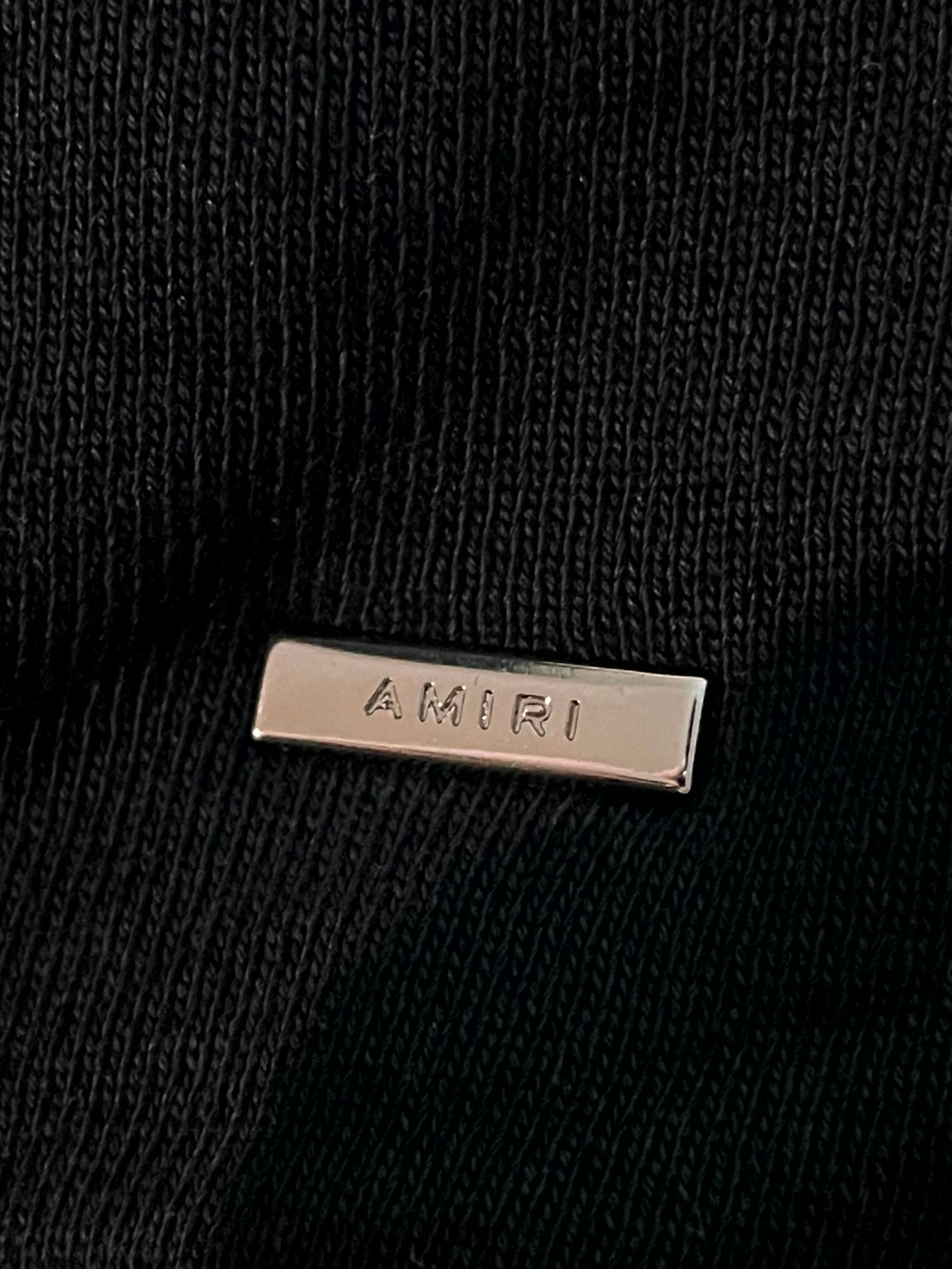 Amiri Core Logo Black & Cream Hoodie