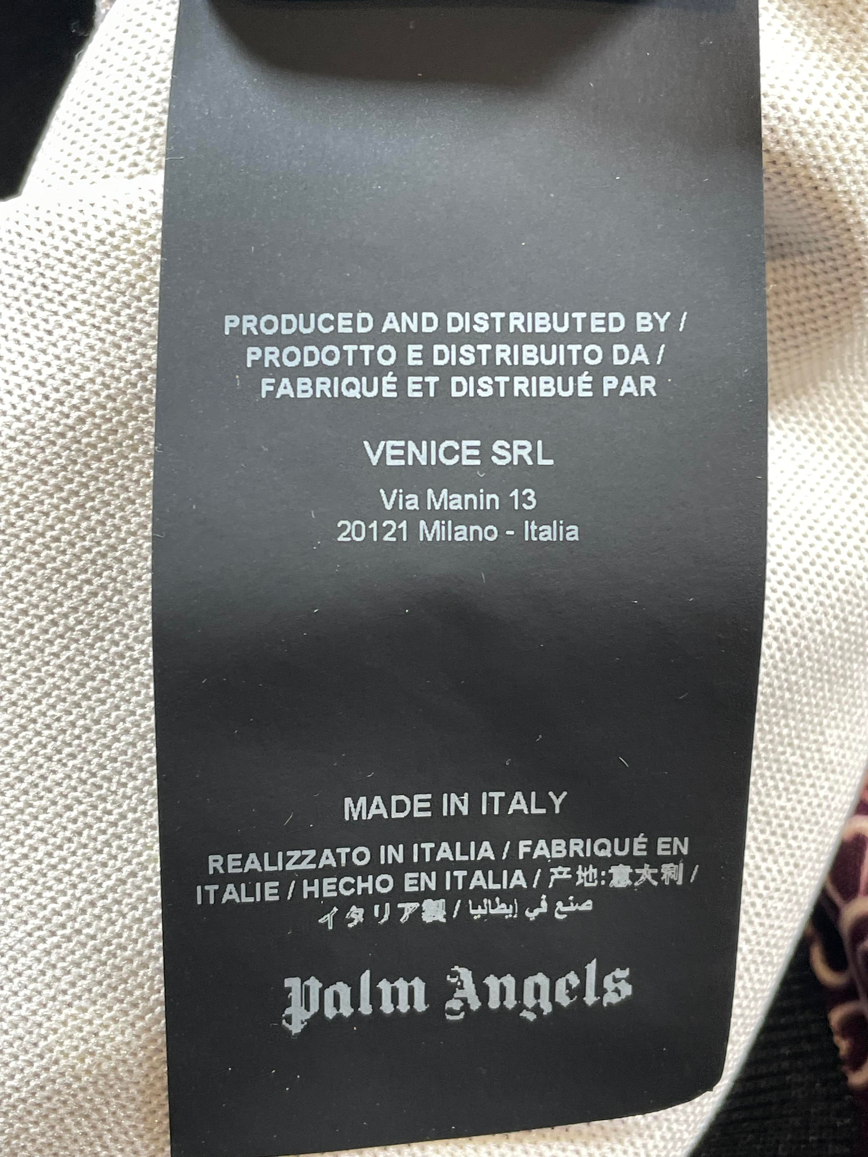 Palm Angels Multi Paisley Track Black Jacket