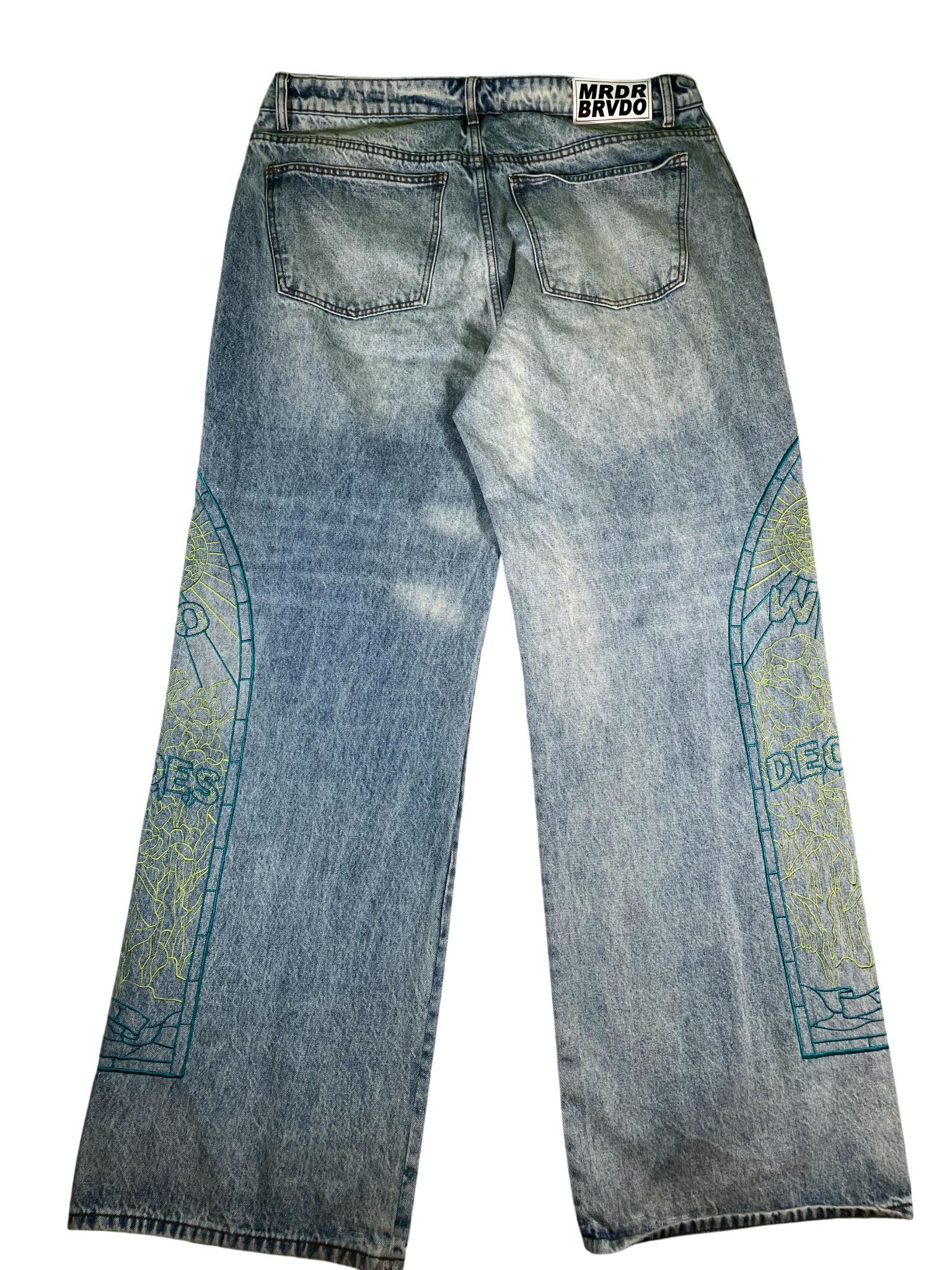 Who Decides War Cowboy Light Wash, Neon & Blue Jeans
