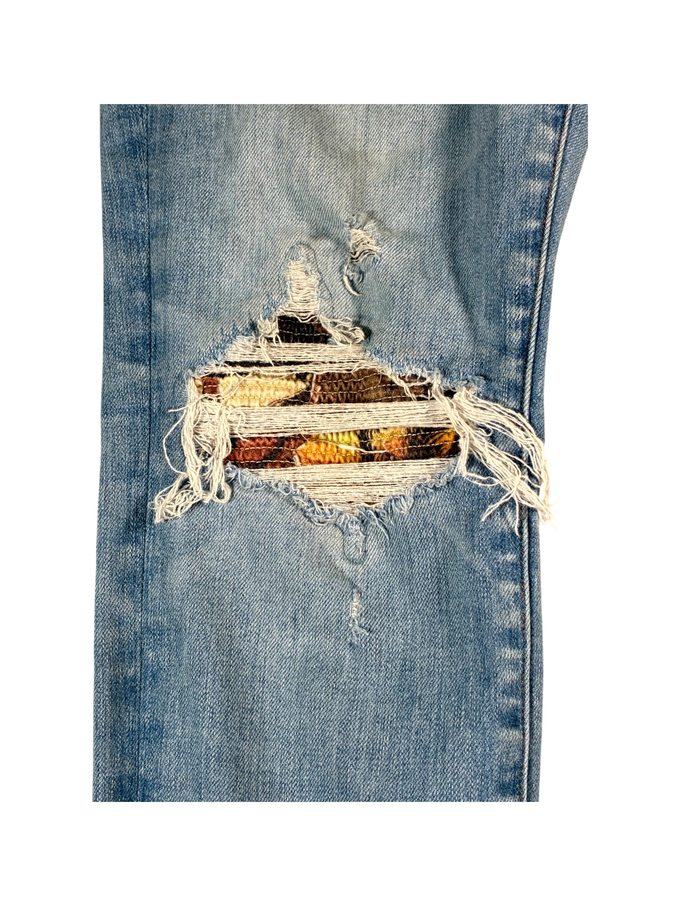 Amiri Aloha Patch MX1 Light Wash Jeans
