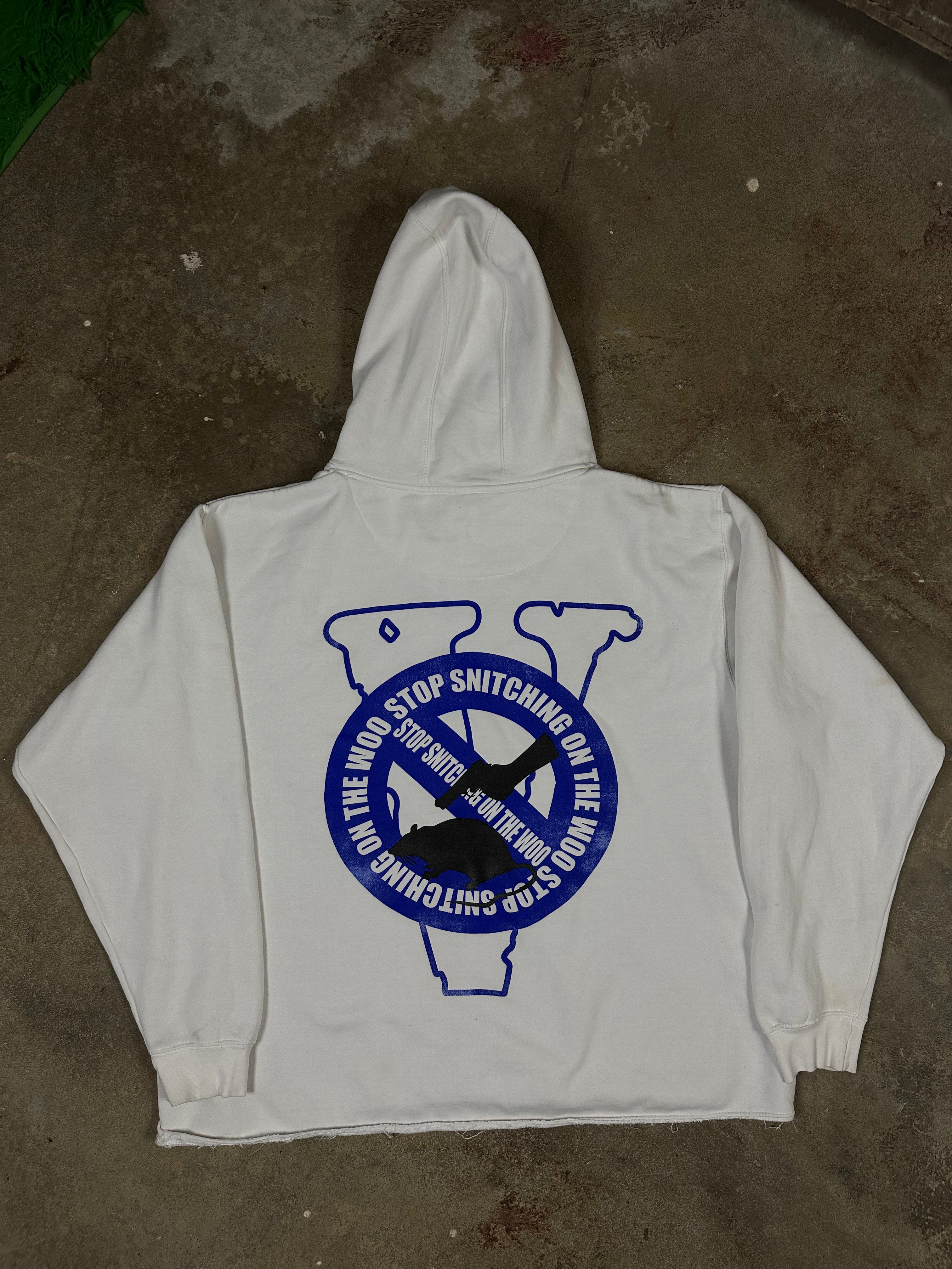 Vlone Stop Snitching On The Woo Hoodie Used XXL