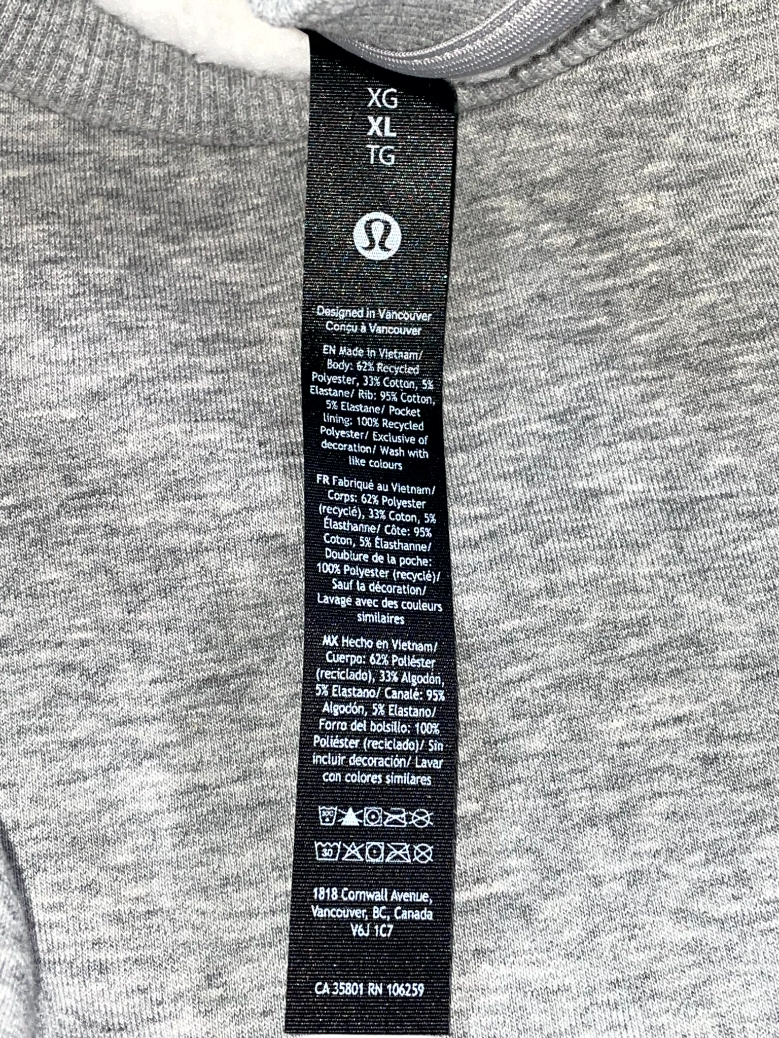 Lululemon Grey Crewneck Sweatshirt