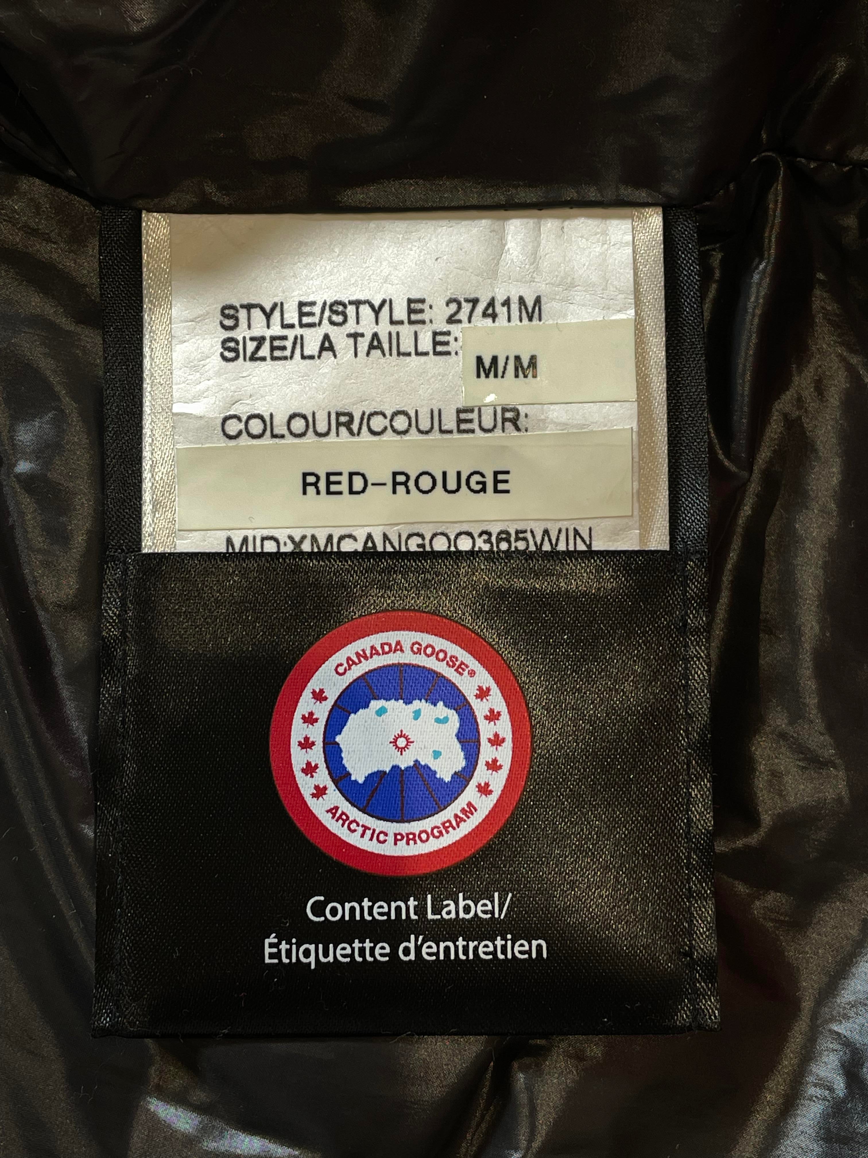 Canada Goose Thin Red Puffer Jacket