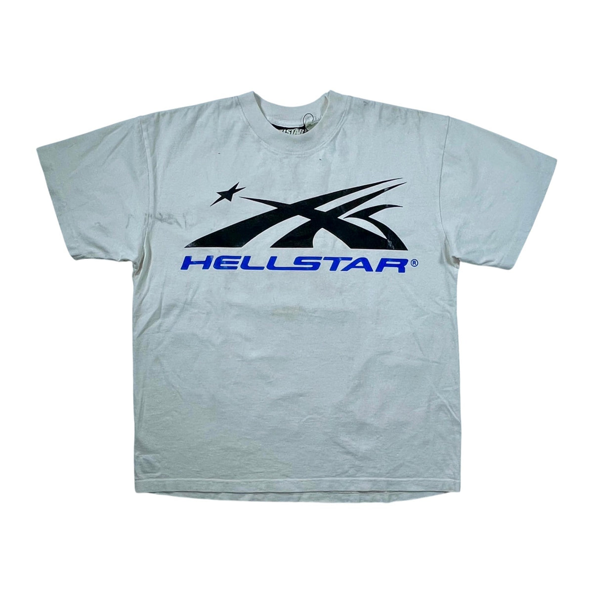 Hellstar Sports Logo Cream & Blue Tee