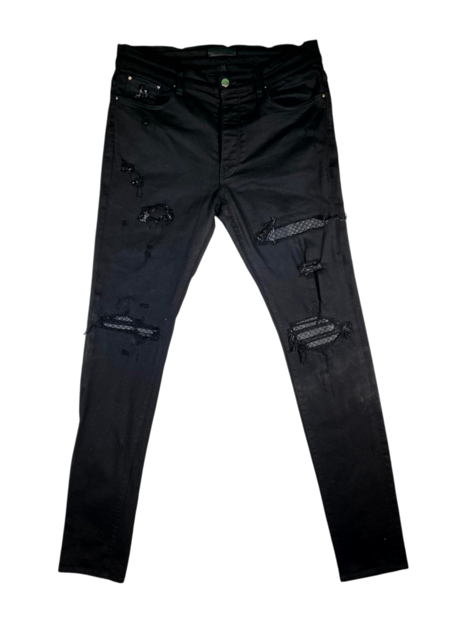 Amiri MX1 Quilted Patch Black Jeans