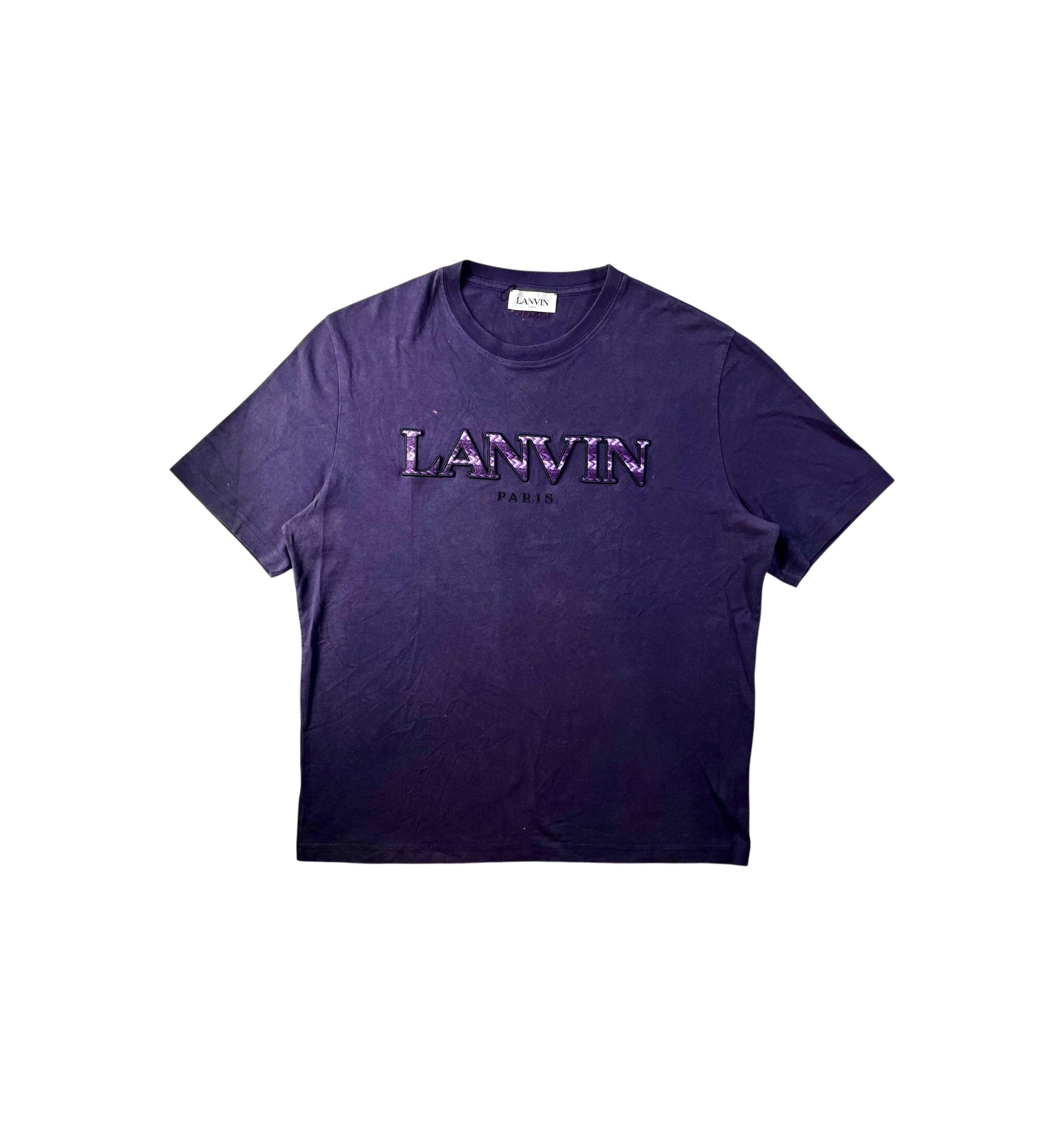 Lanvin Chest Logo Purple Tee