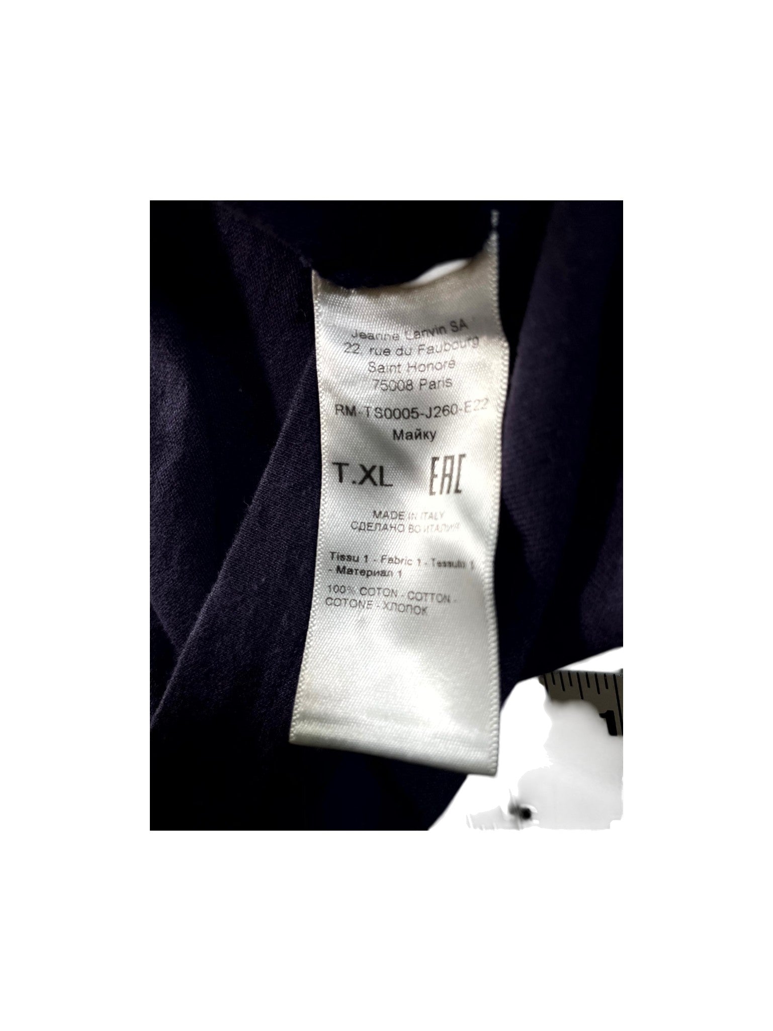 Lanvin Chest Logo Purple Tee