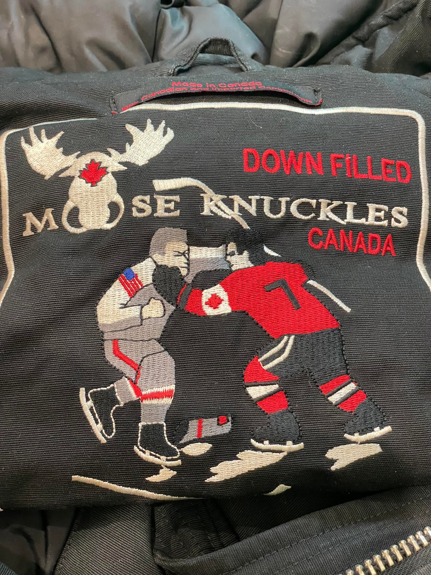 Moose Knuckles Fur Black Women's Bomber Jacket