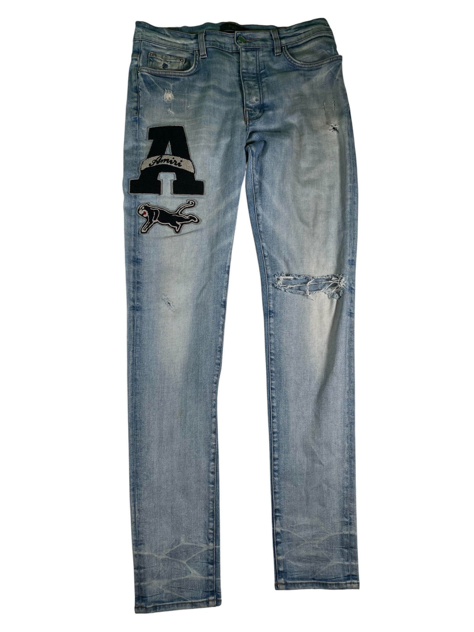 Amiri A Patch Light Wash Jeans