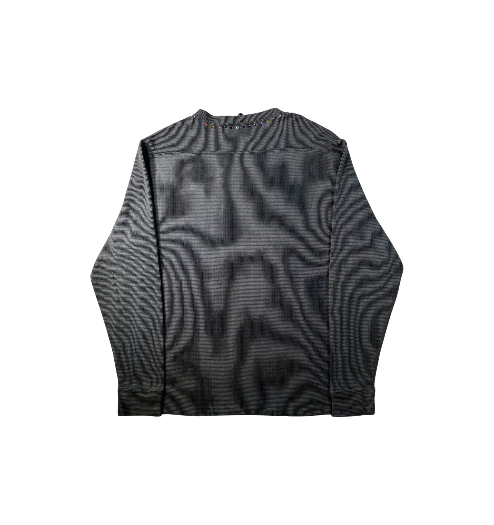 Denim Tears Rhinestone Thermal Grey Sweatshirt