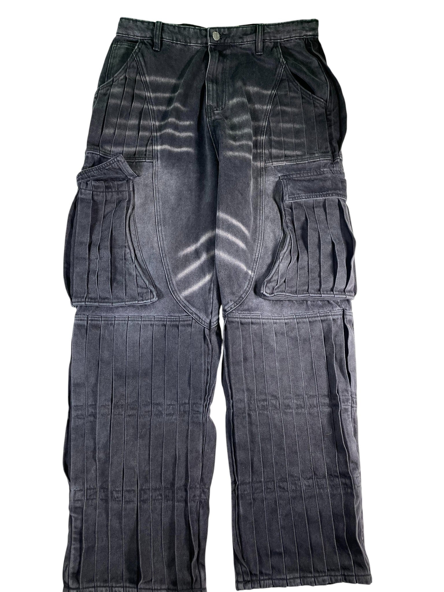 Vale Pleaded Black Jeans