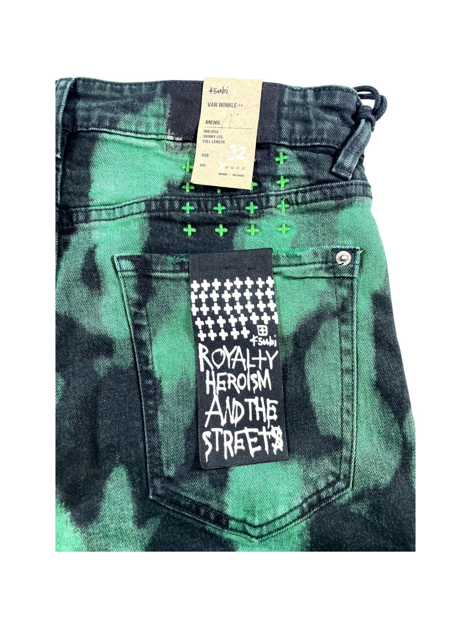 Ksubi "Van Winkle" Black & Green Jeans