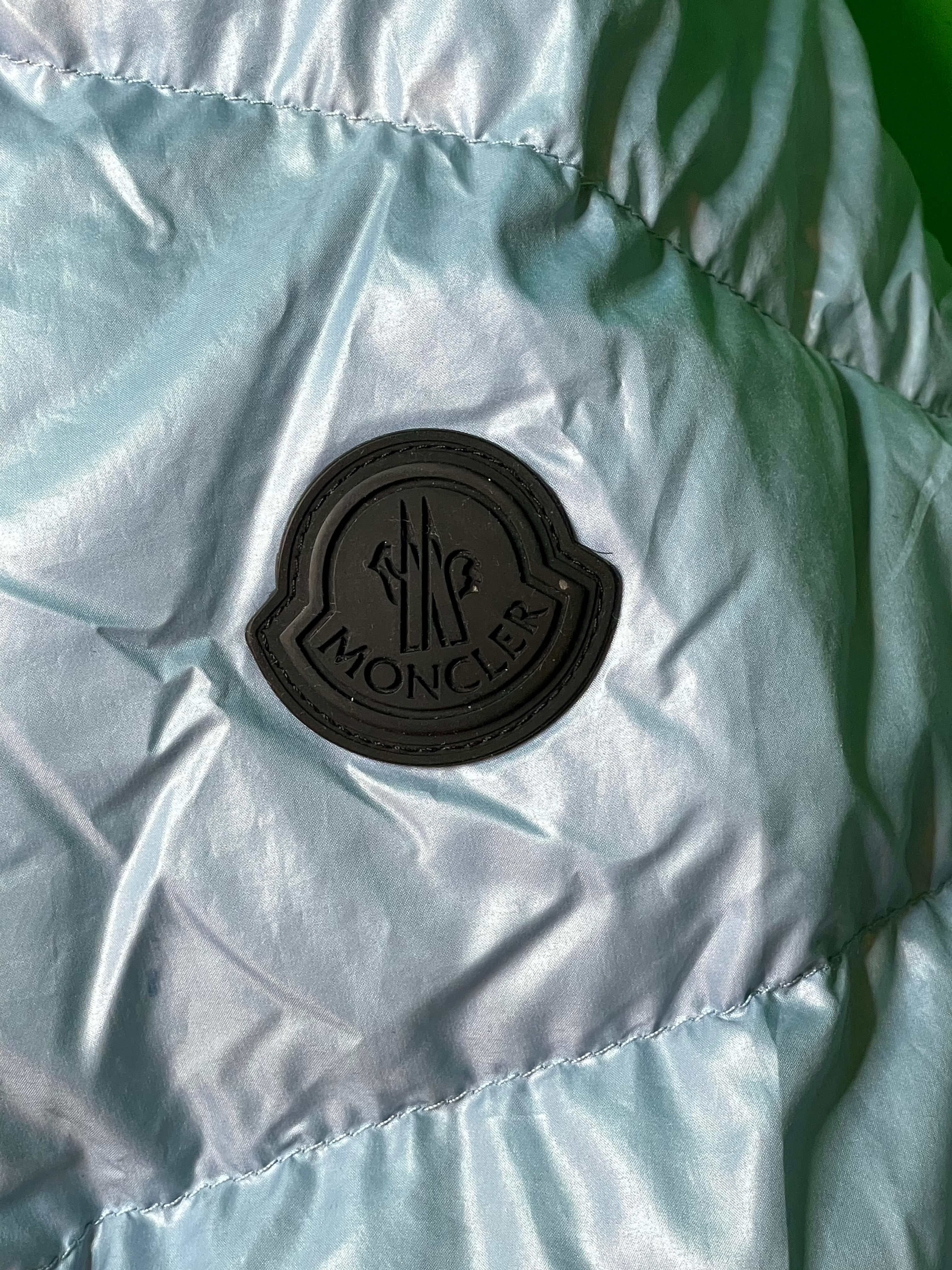 Moncler Blue & Black Puffer Coat Kids