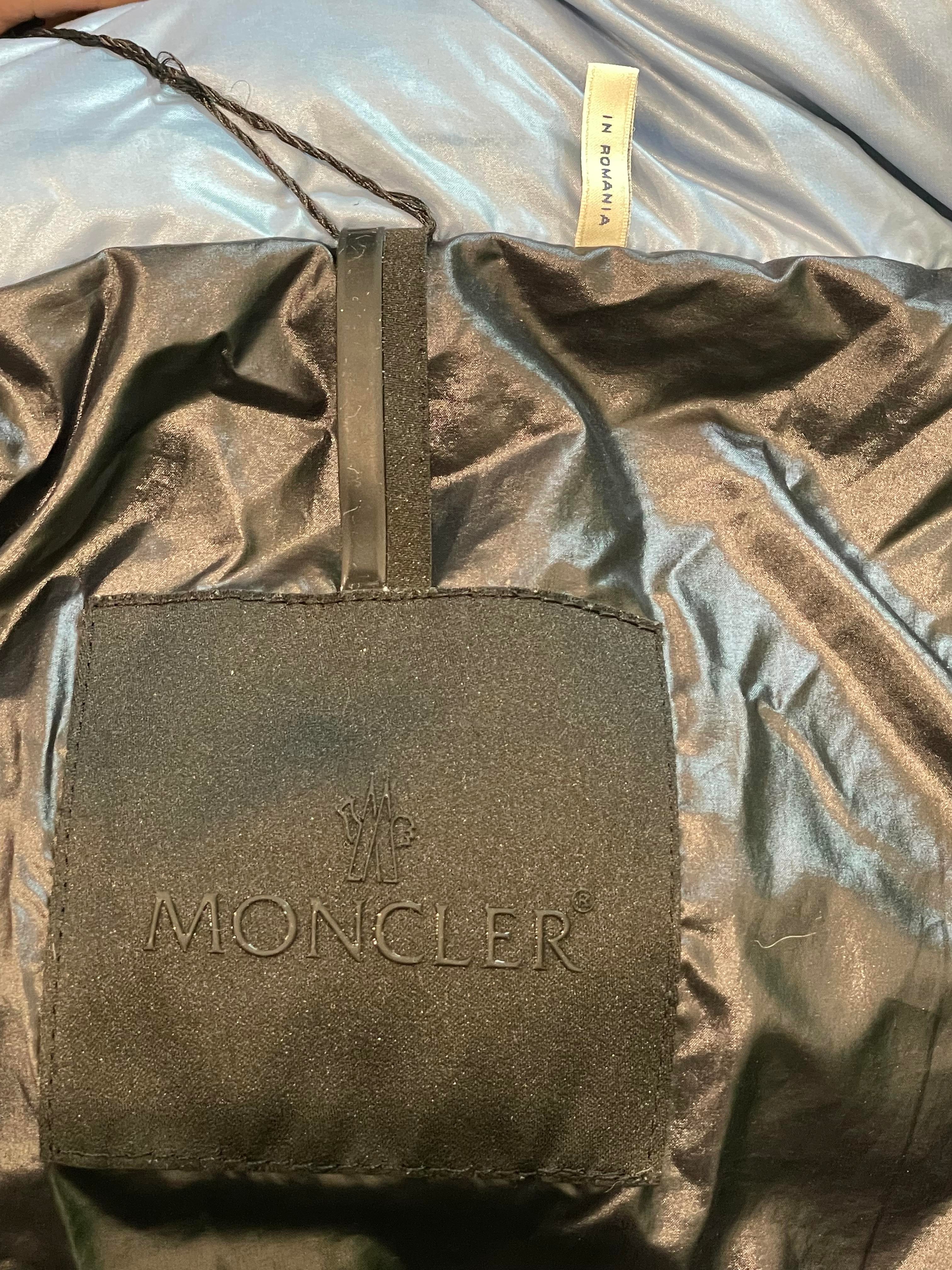 Moncler Blue & Black Puffer Coat Kids