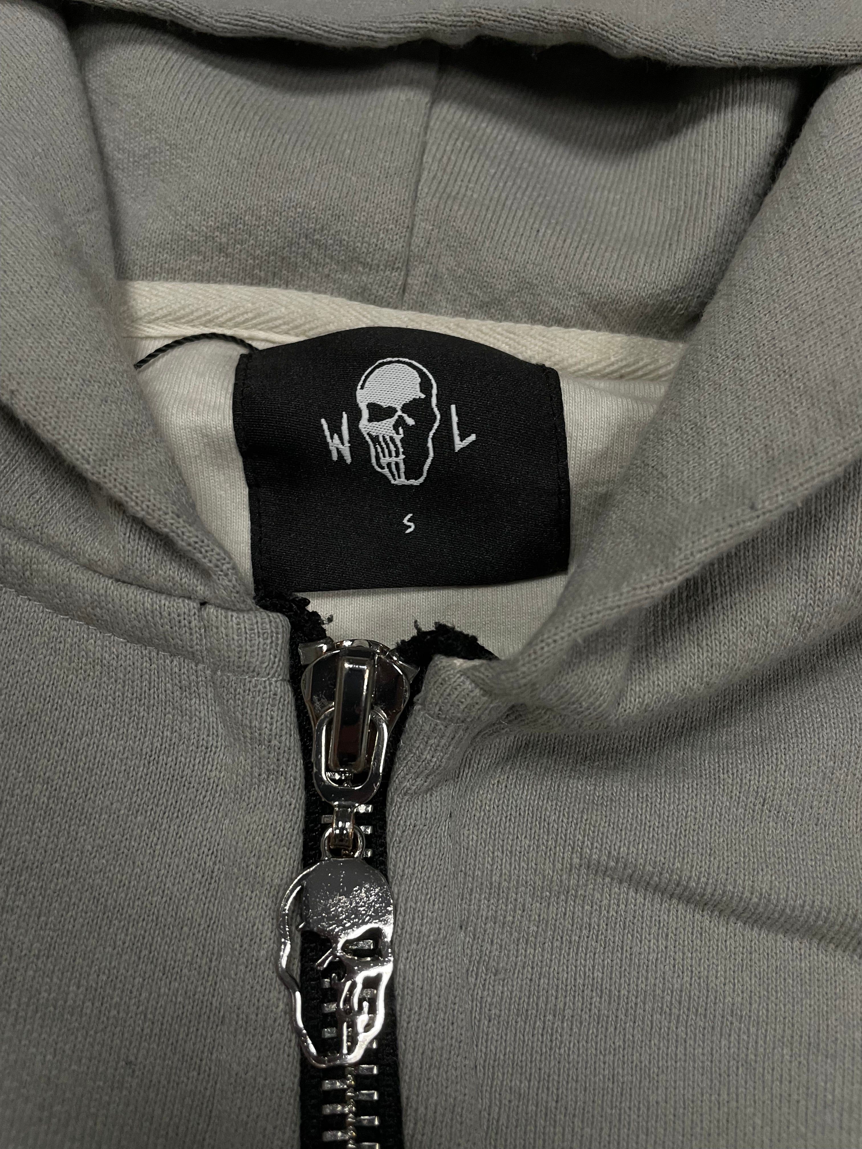 Warren Lotas Zip Up Grey Blue Small Used