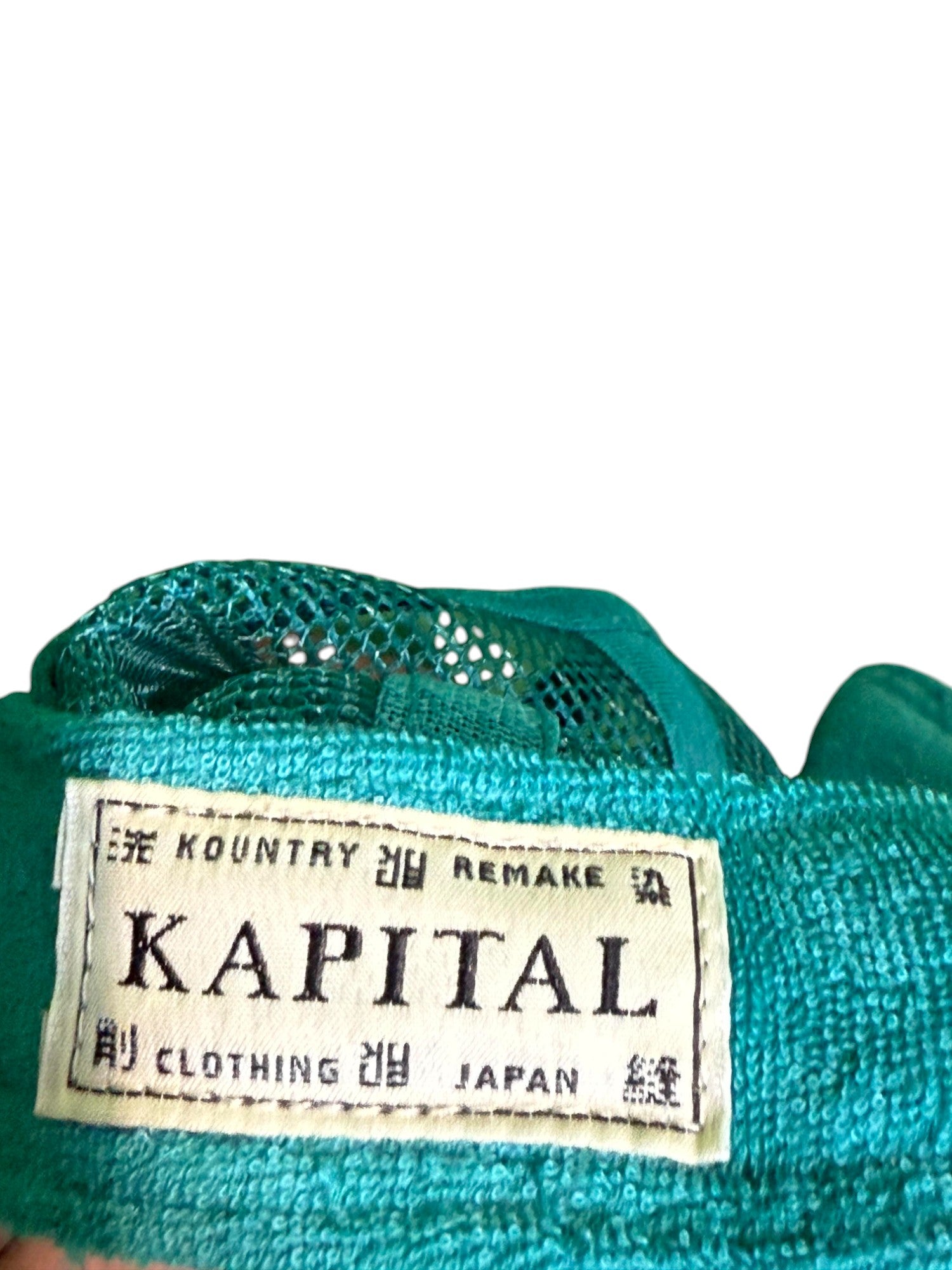 Kapital Teal & Tan Trucker Cap