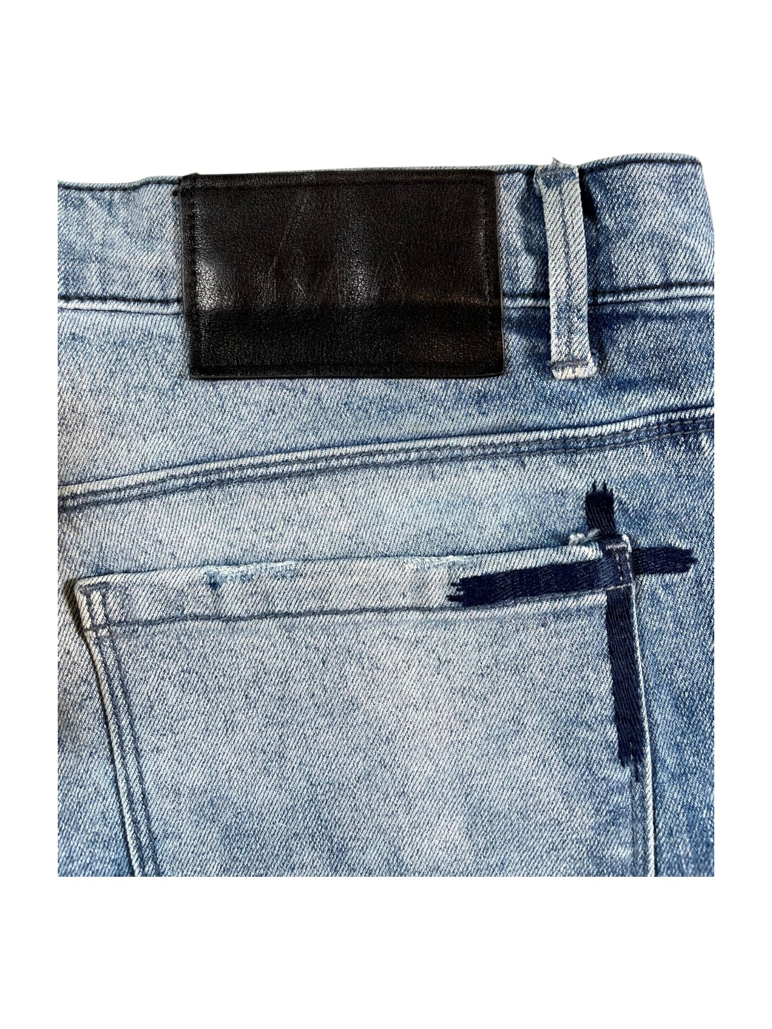 RTA Embroidered Light Wash Jeans