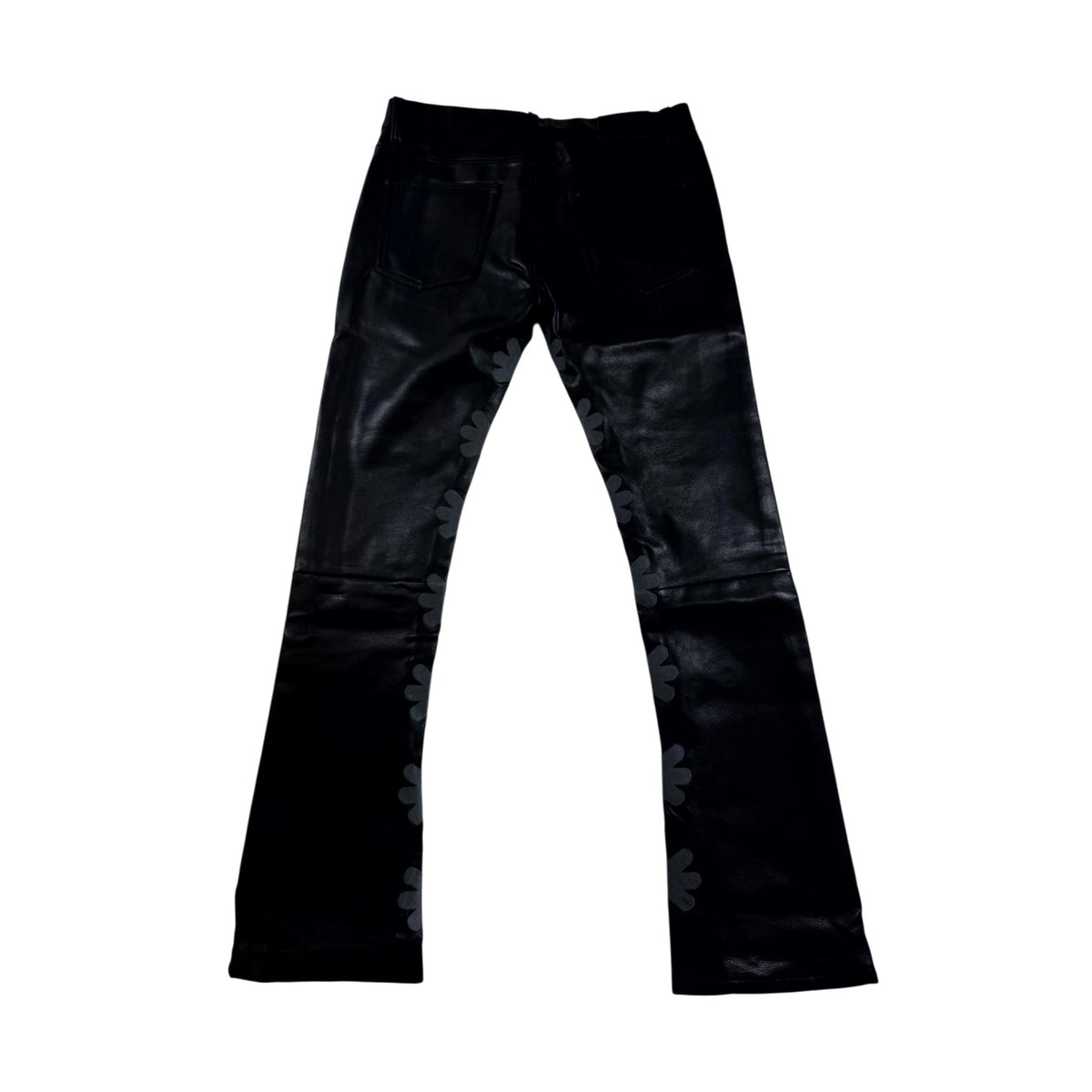 LOST SHDWS Leather Black & Grey Jeans