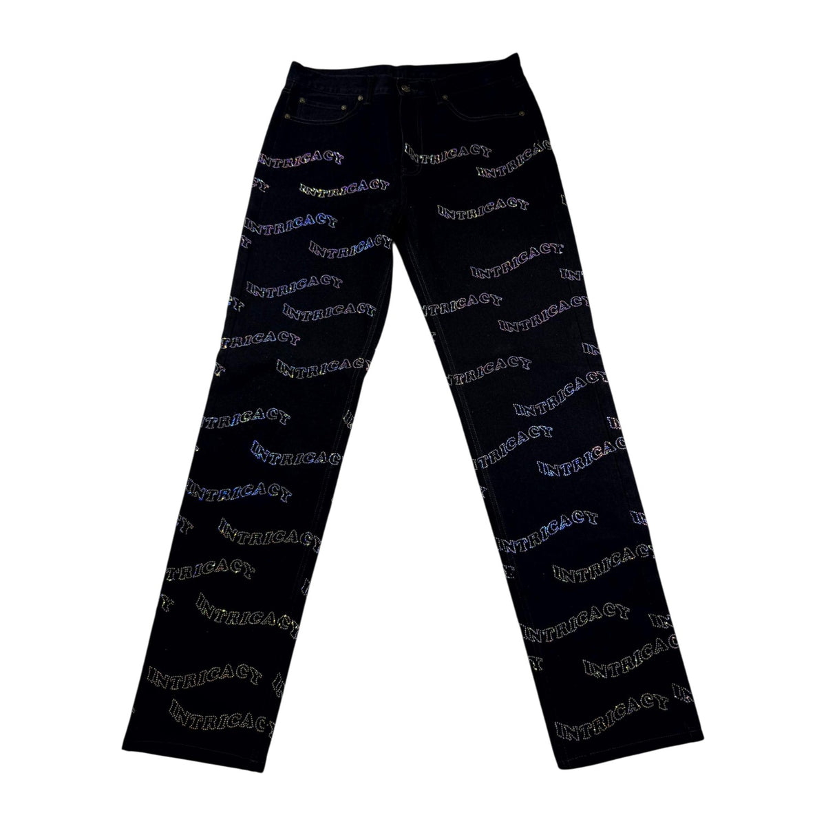 Lost Intricacy Rhinestone Black Jeans
