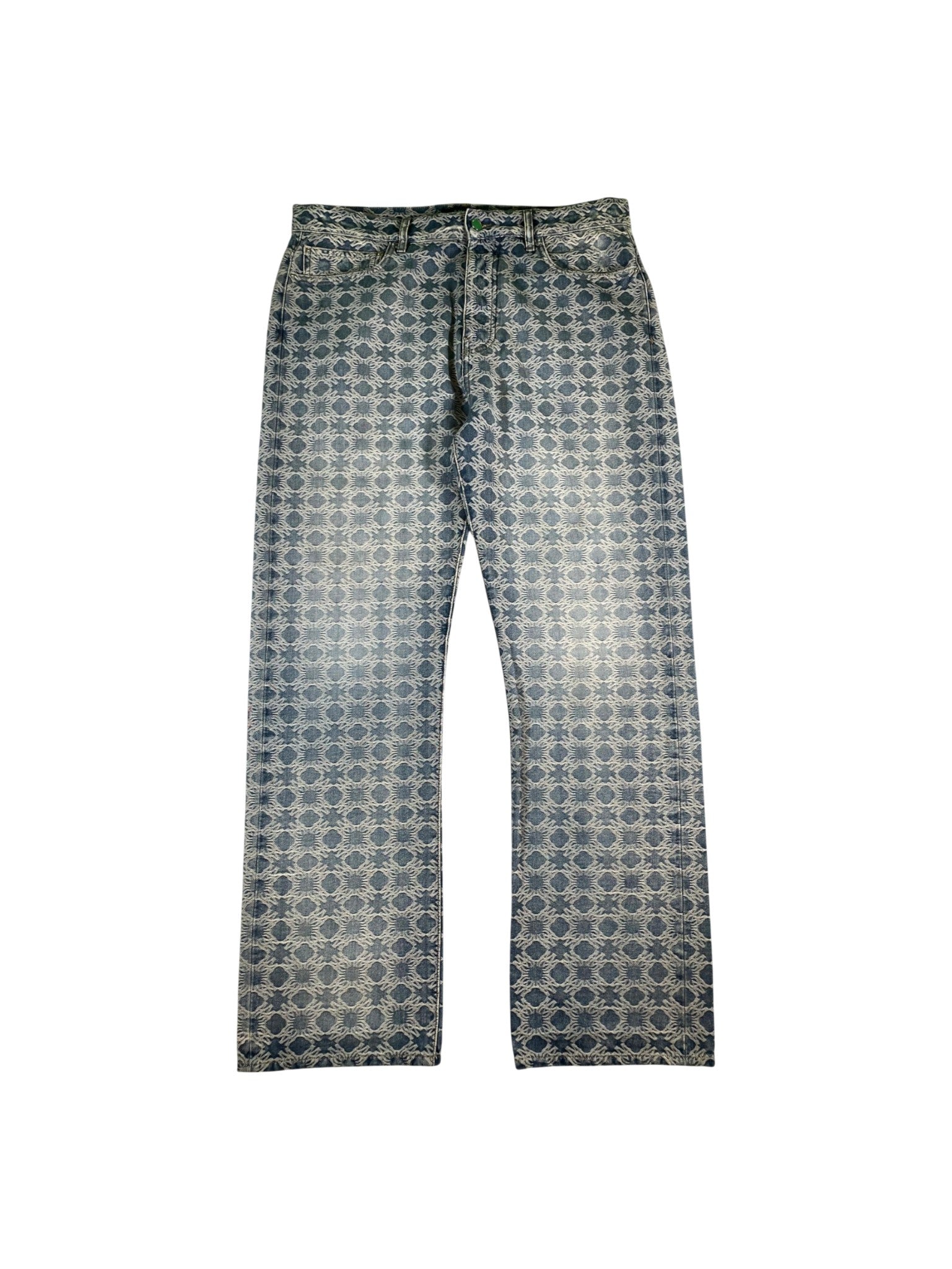 Amiri "MA Logo Wide Leg" Light Wash Jeans