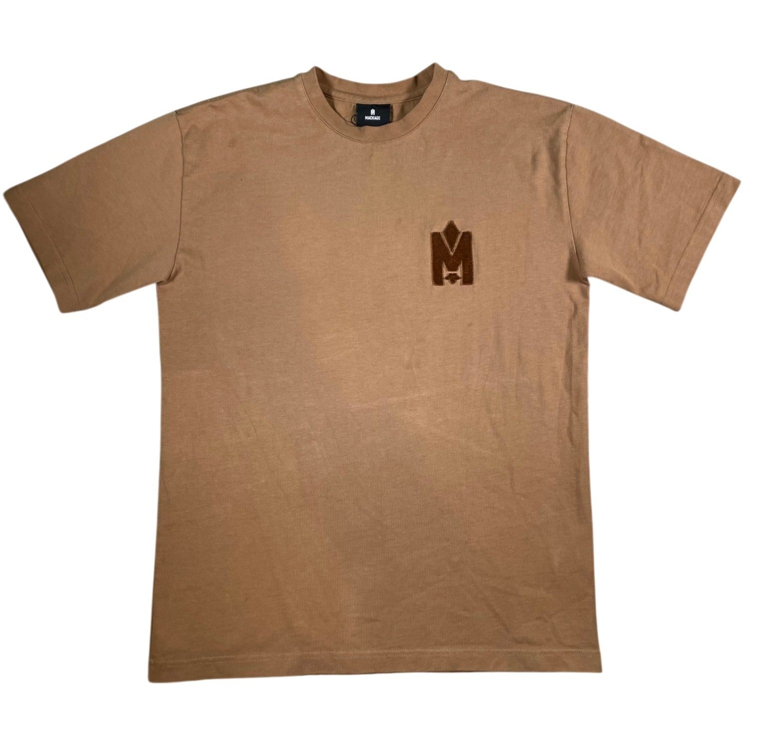 Mackage Felt Logo Tan Tee