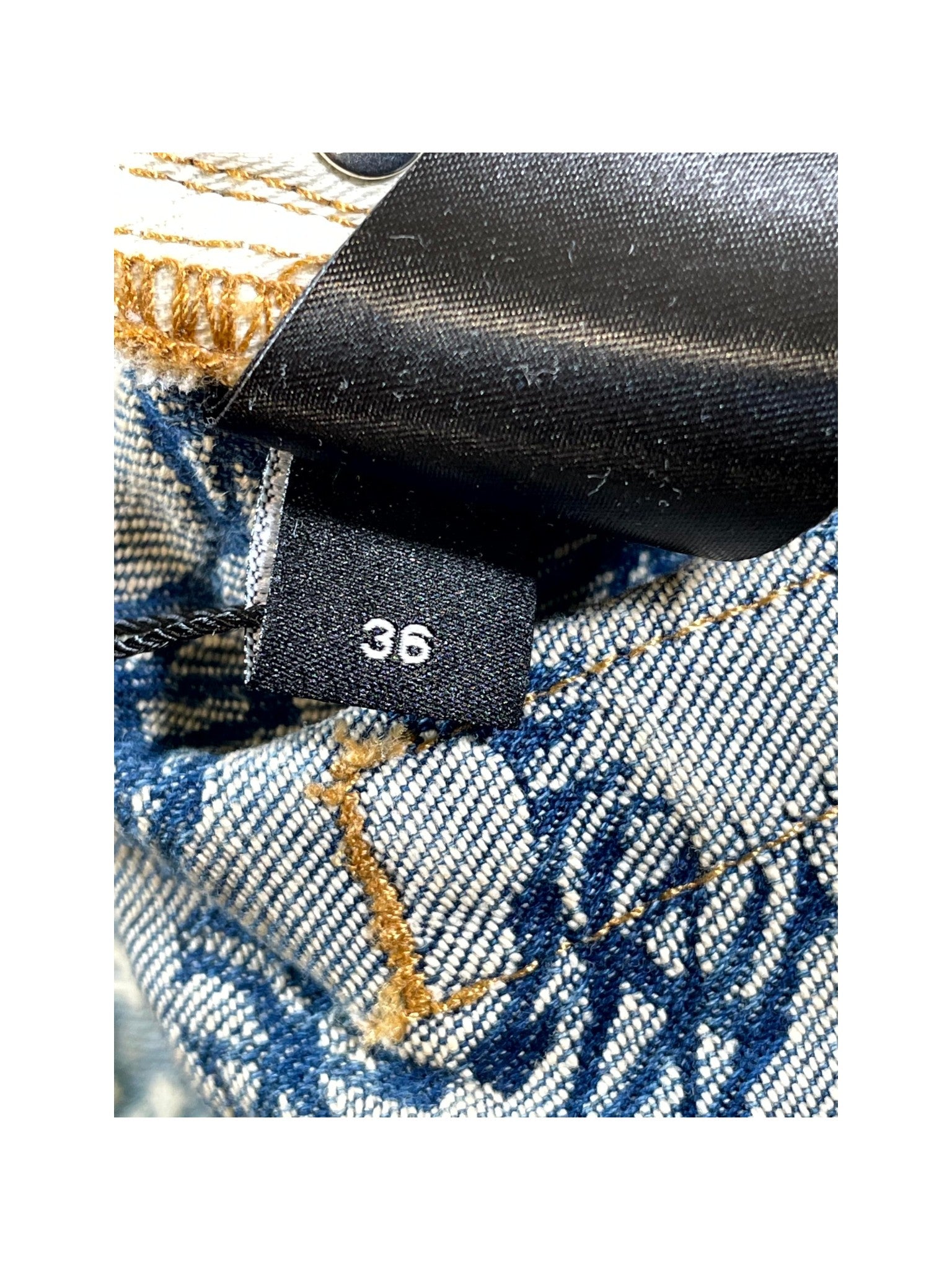 Amiri "MA Logo Wide Leg" Light Wash Jeans