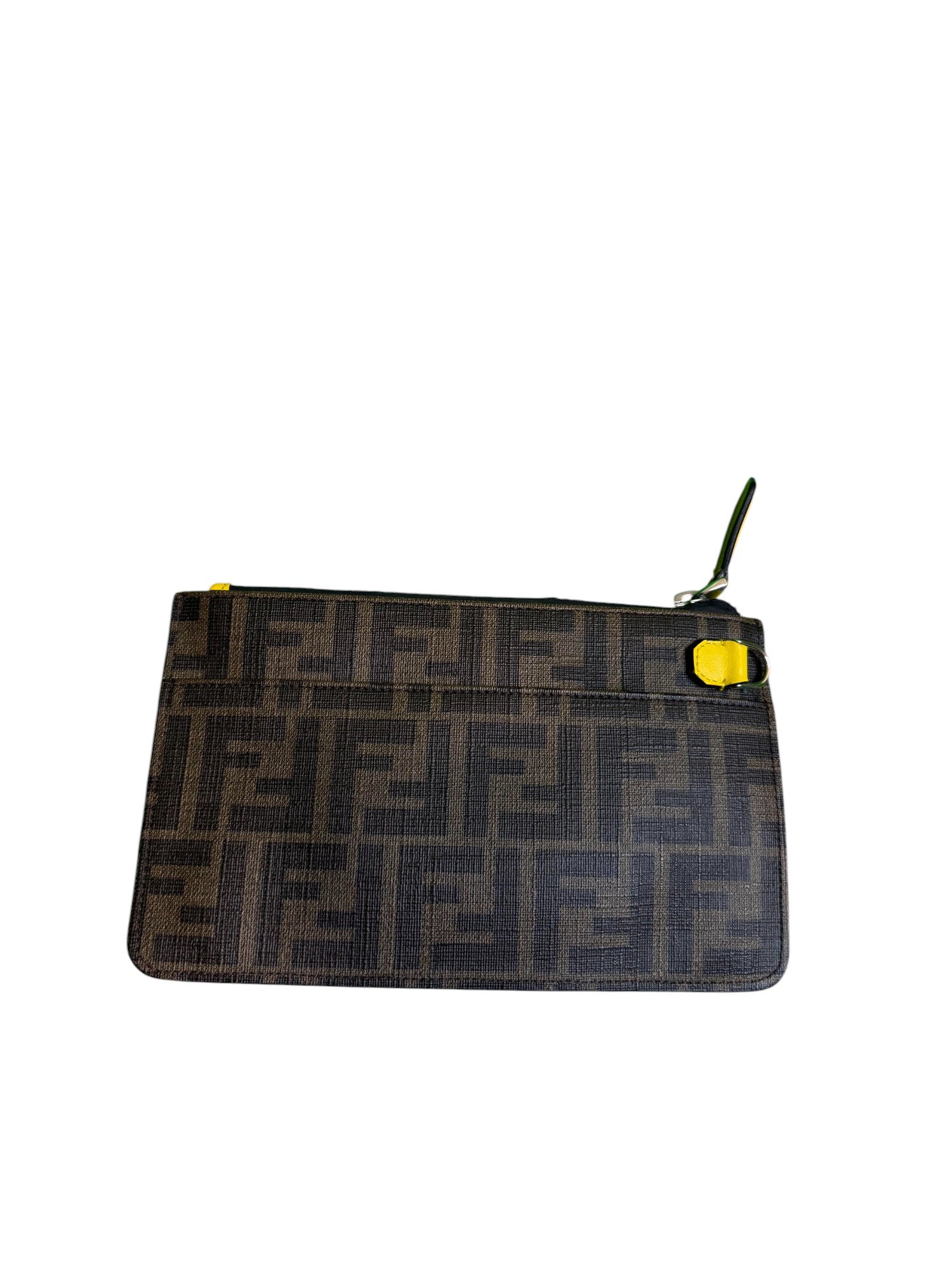 Fendi All Over Brown & Yellow Wallet
