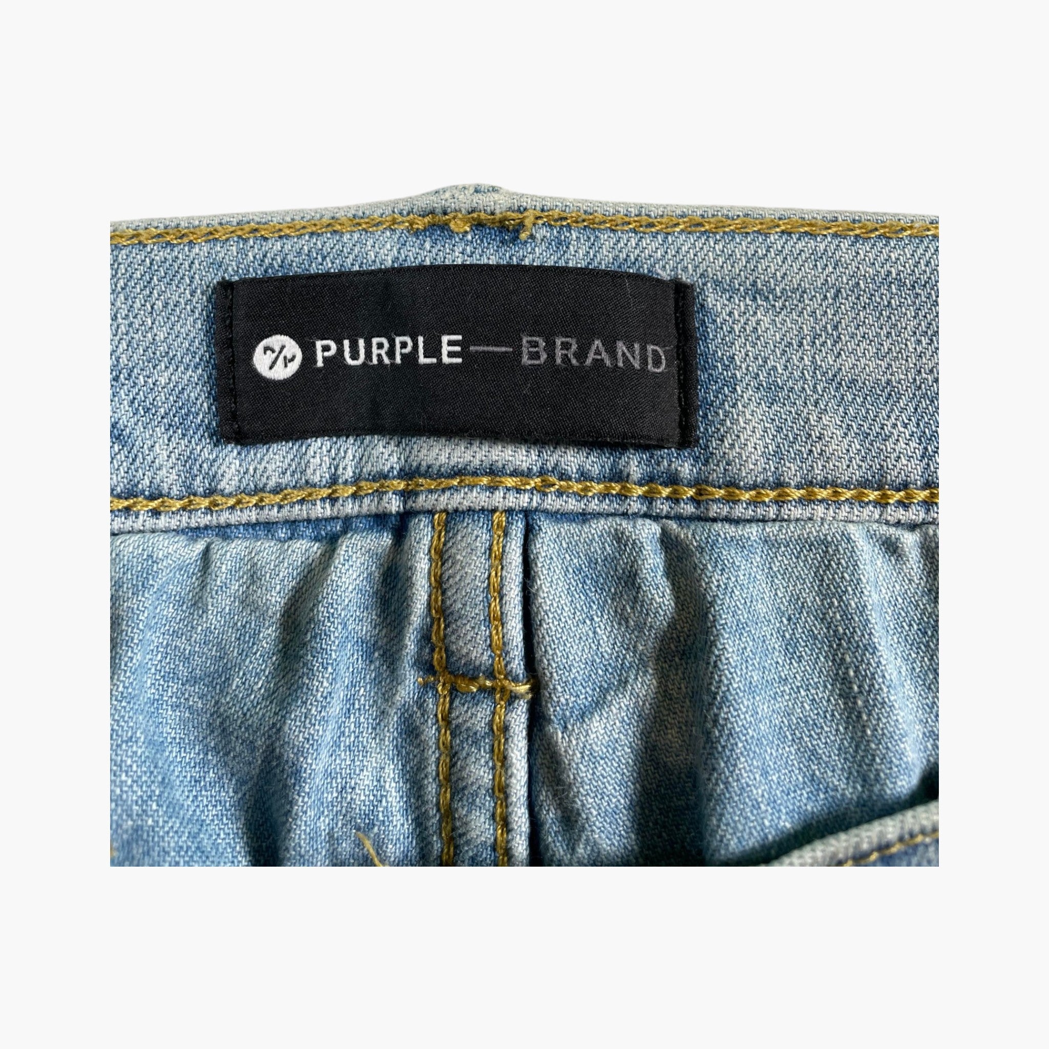 Purple Brand Light Wash Knee Rip Jeans