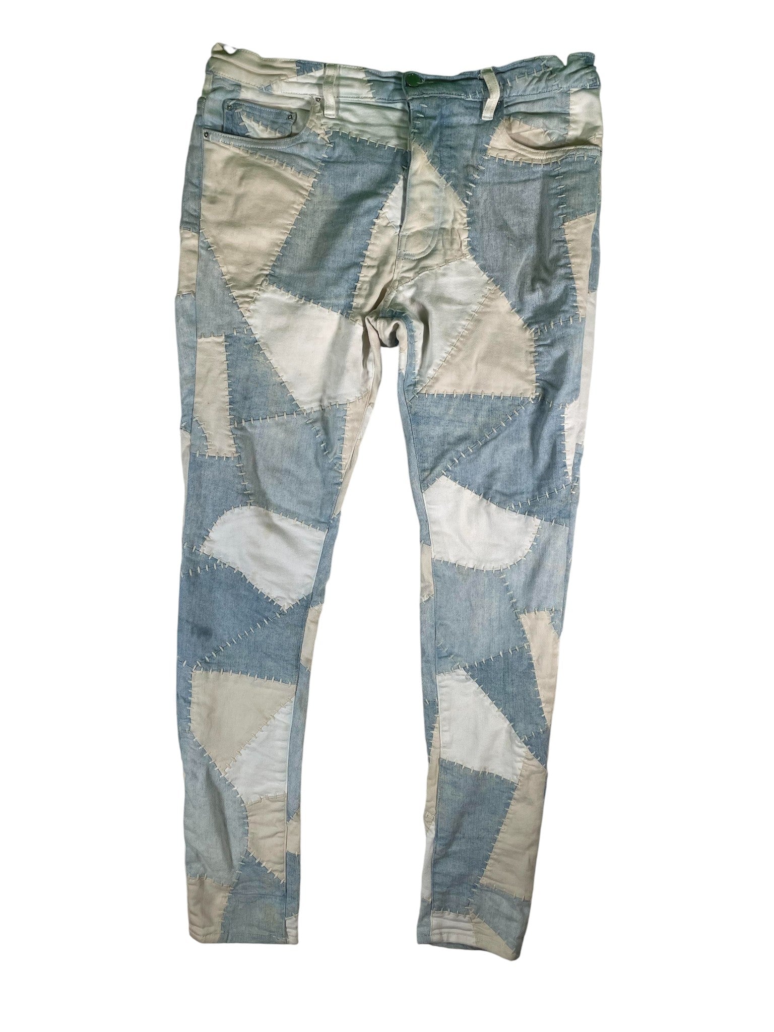 Amiri Light Wash Patchwork Jeans