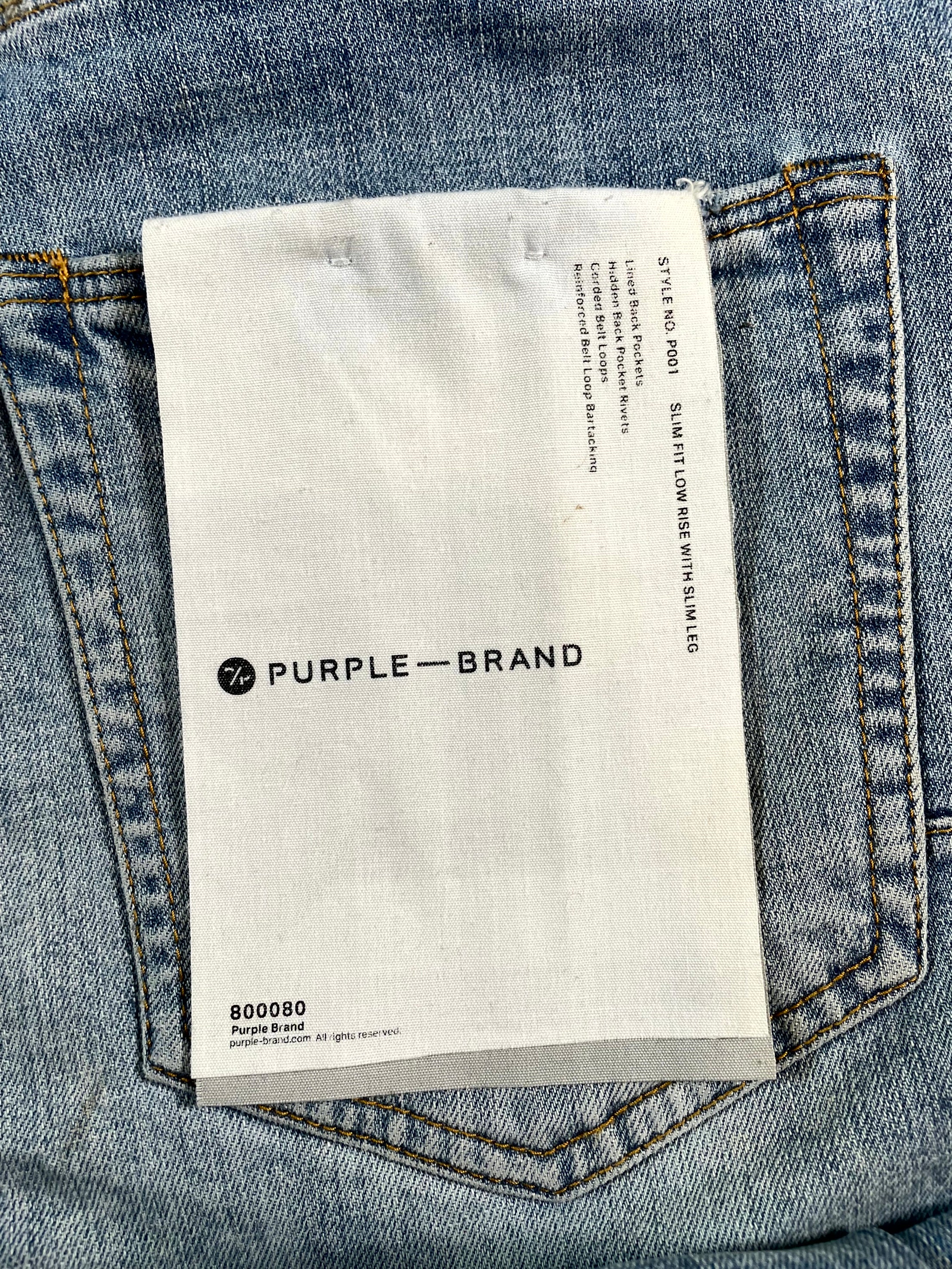 Purple Brand Distressed Light Wash Jeans